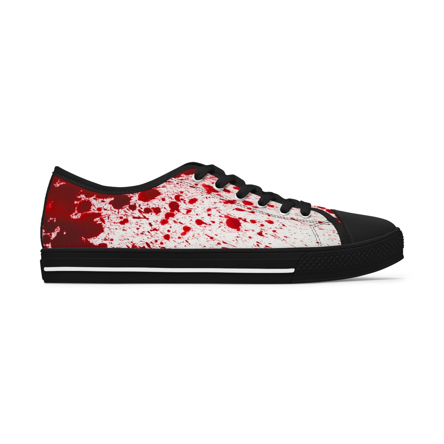 Blood Splatter Cosplay Sneakers - Gothic Low Top Shoes for Women