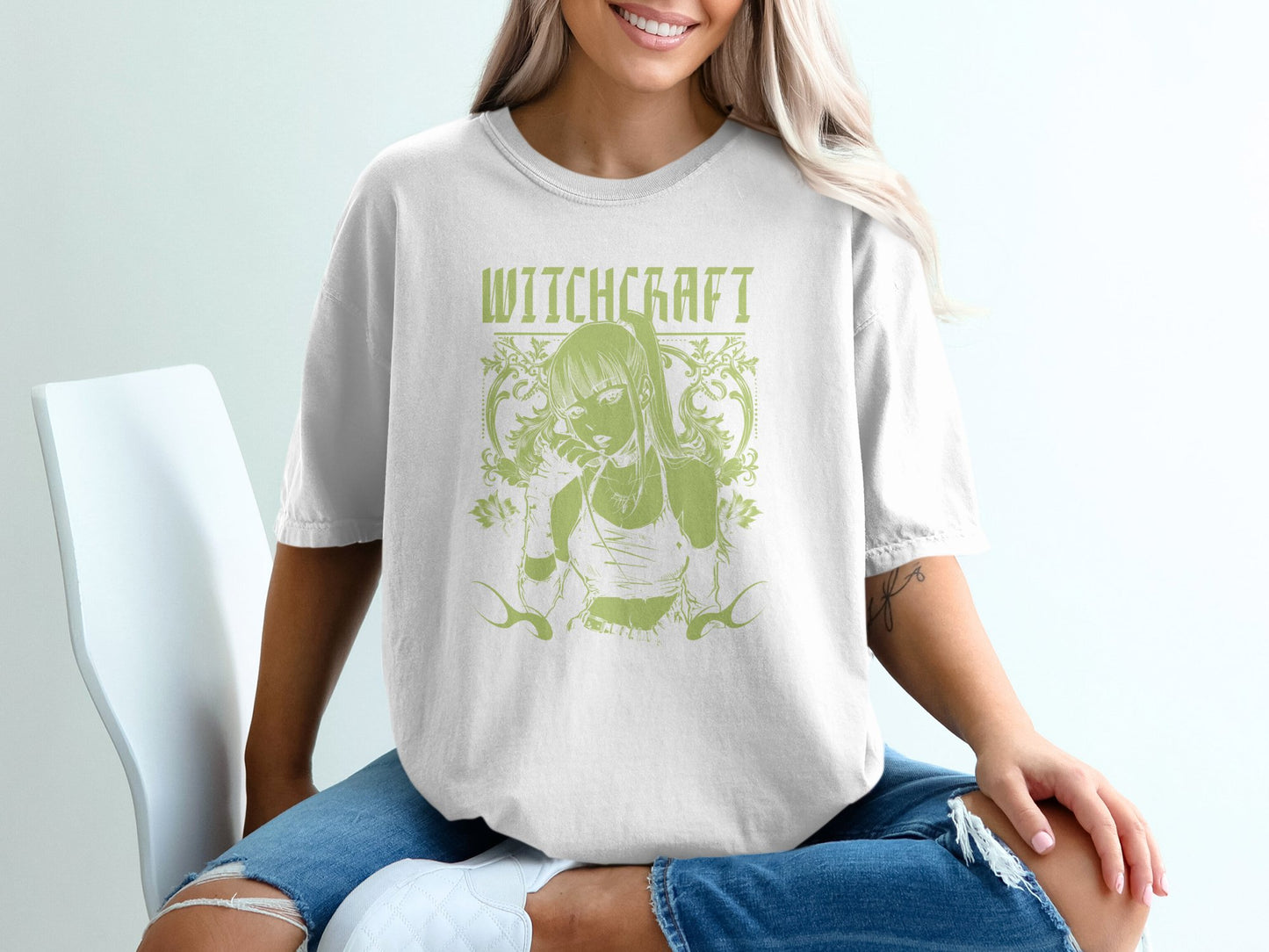 Witchcraft Graphic Tee with Anime Girl product type