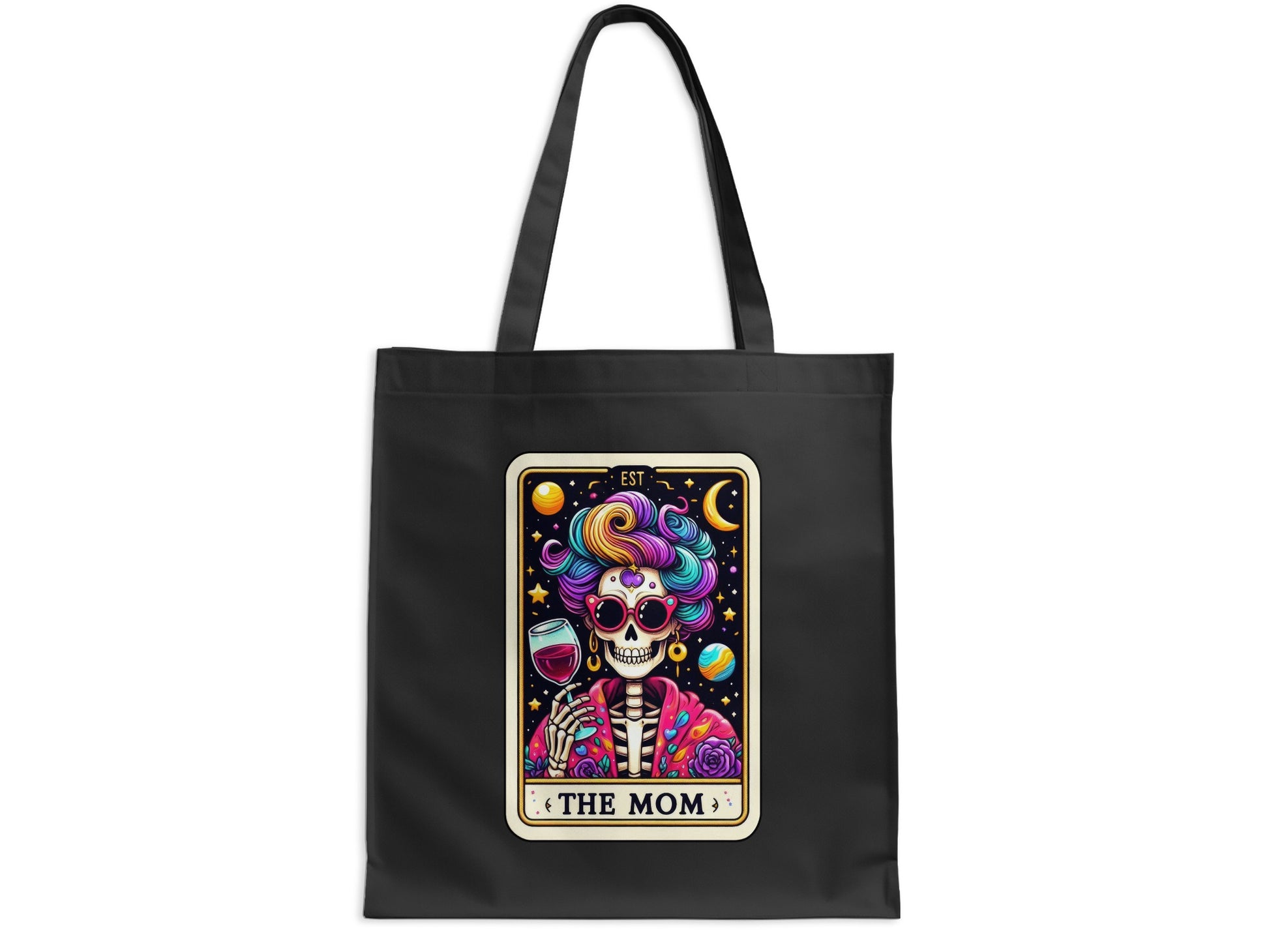 Colorful Skull Mom Tote Bag Graphic Art Product