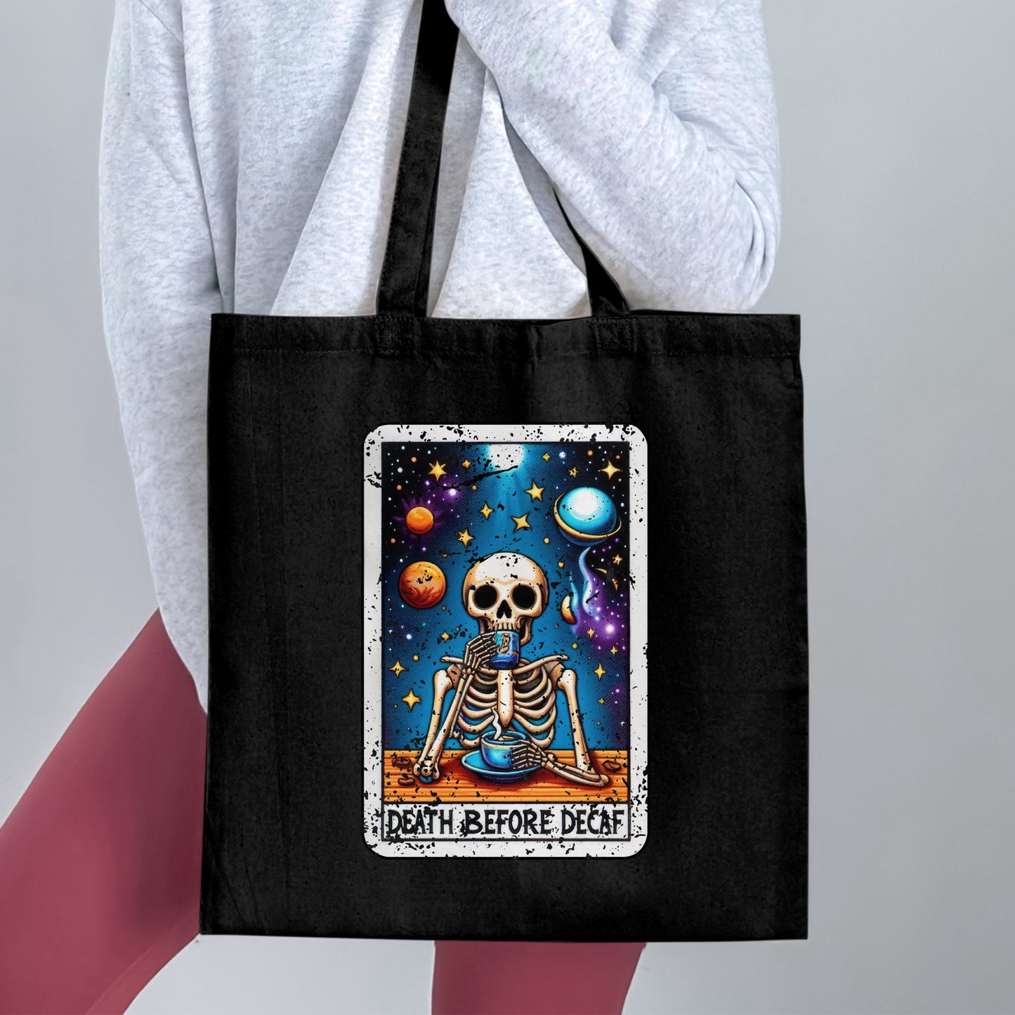 Death Before Decaf Skeleton Galaxy Design product type