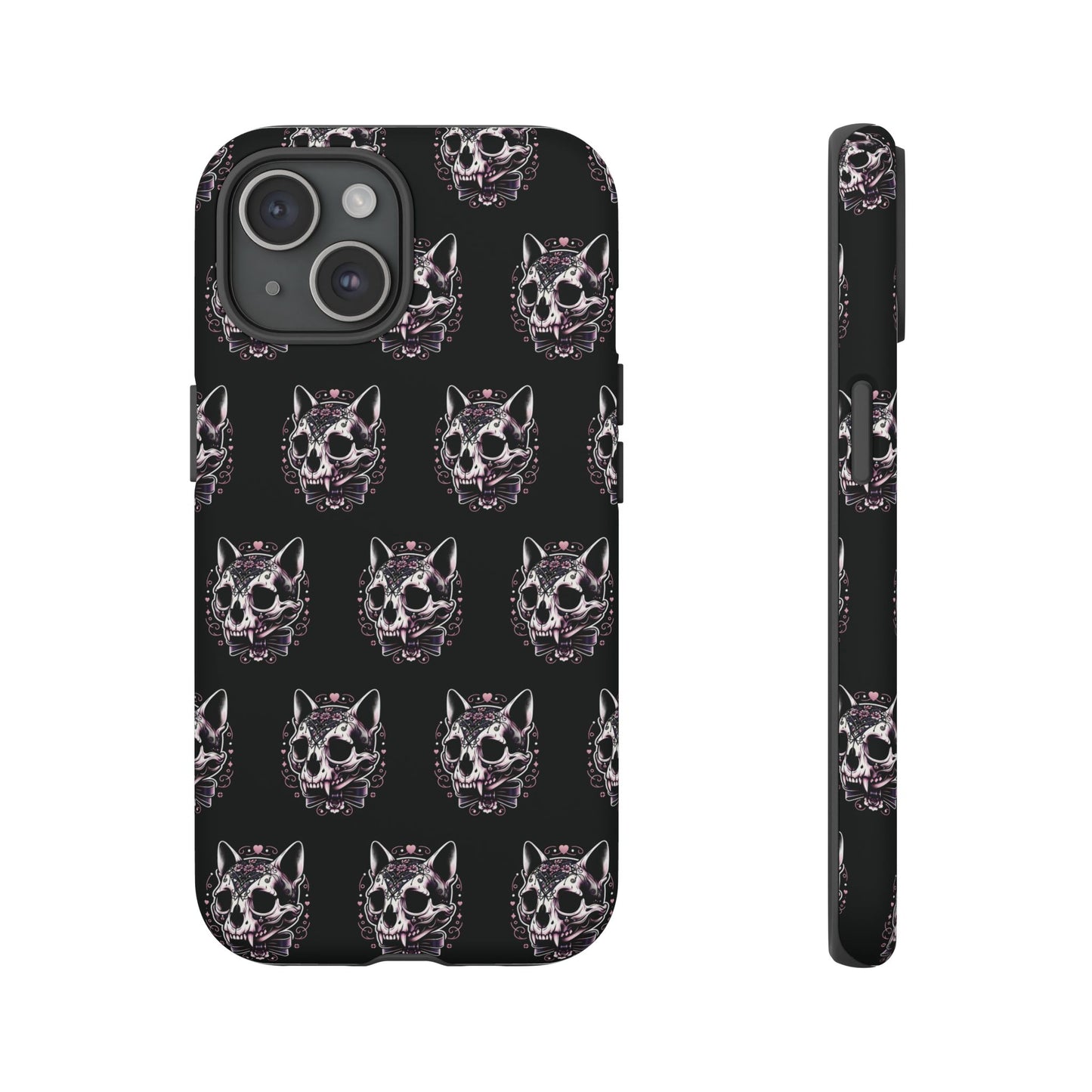 Cat Skull Dark Coquette Phone Case