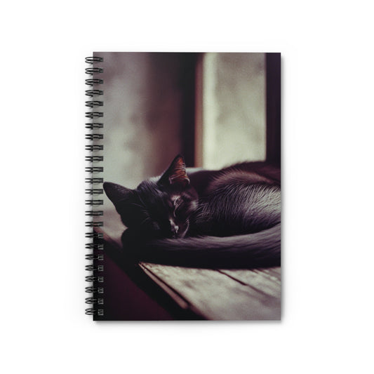 Cozy Cat Spiral Notebook - Ruled Line, Perfect for Cat Lovers, Journal, Gift for Students, Planner, Notepad