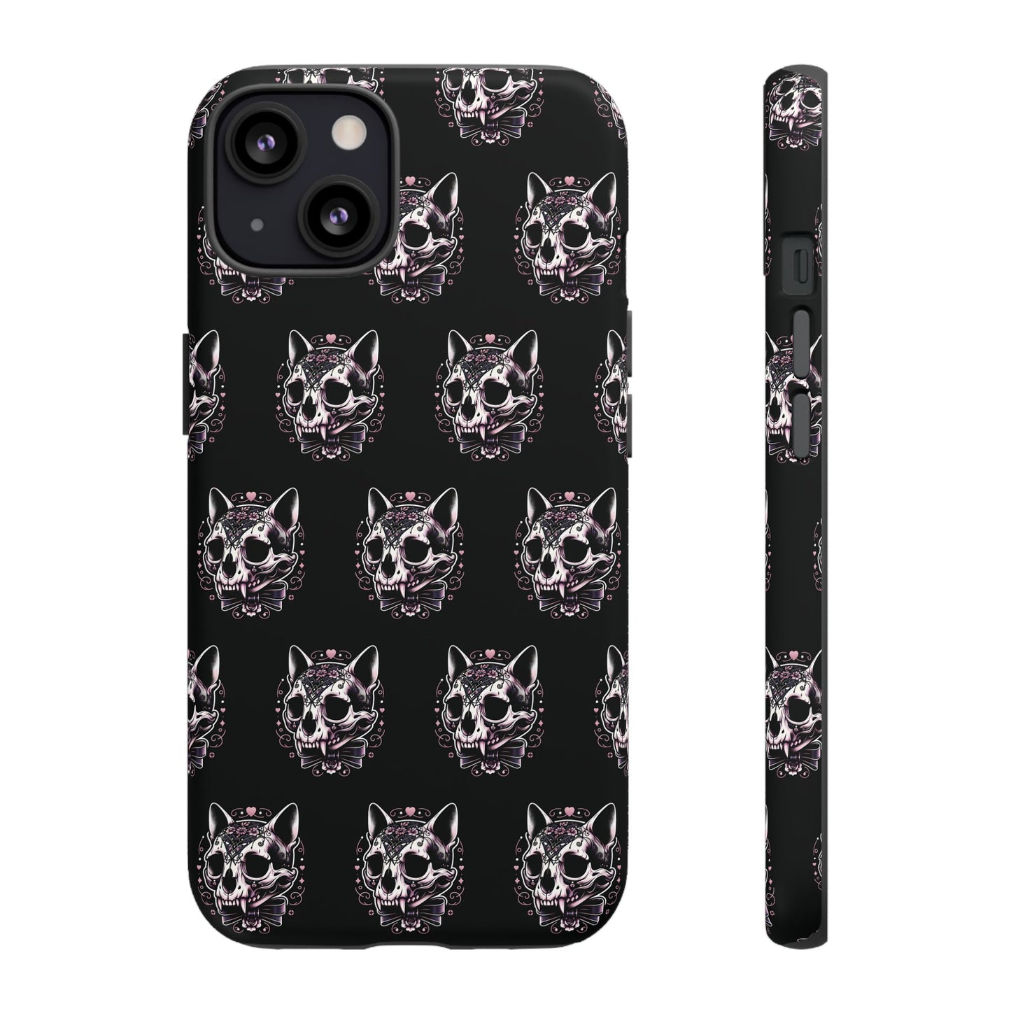 Cat Skull Dark Coquette Phone Case