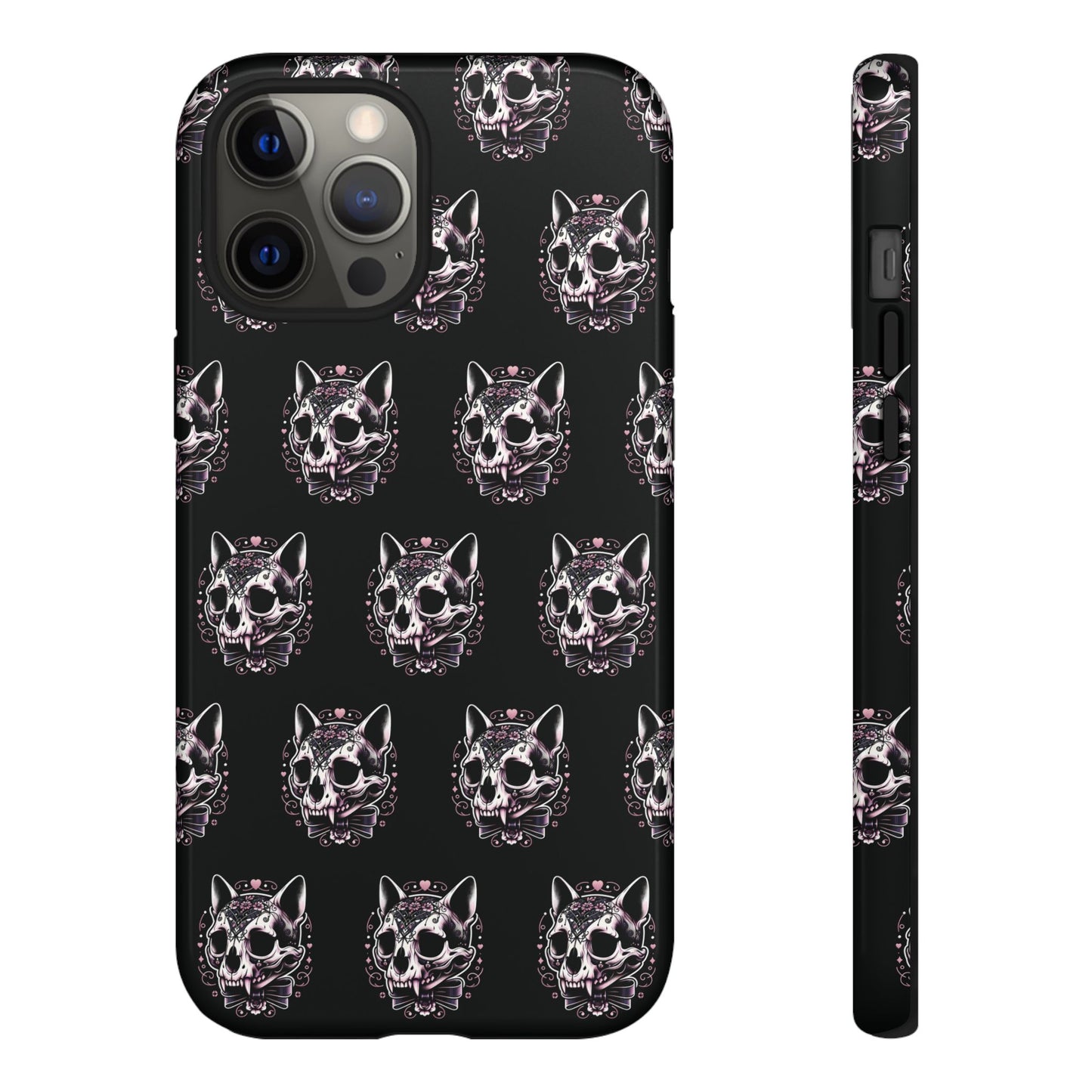 Cat Skull Dark Coquette Phone Case