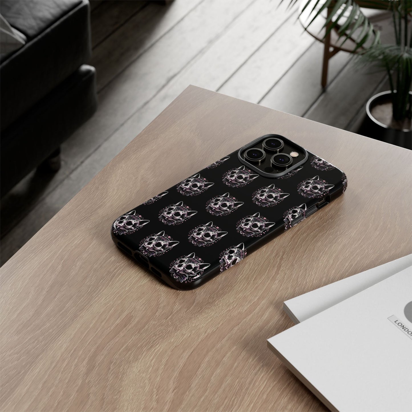 Cat Skull Dark Coquette Phone Case