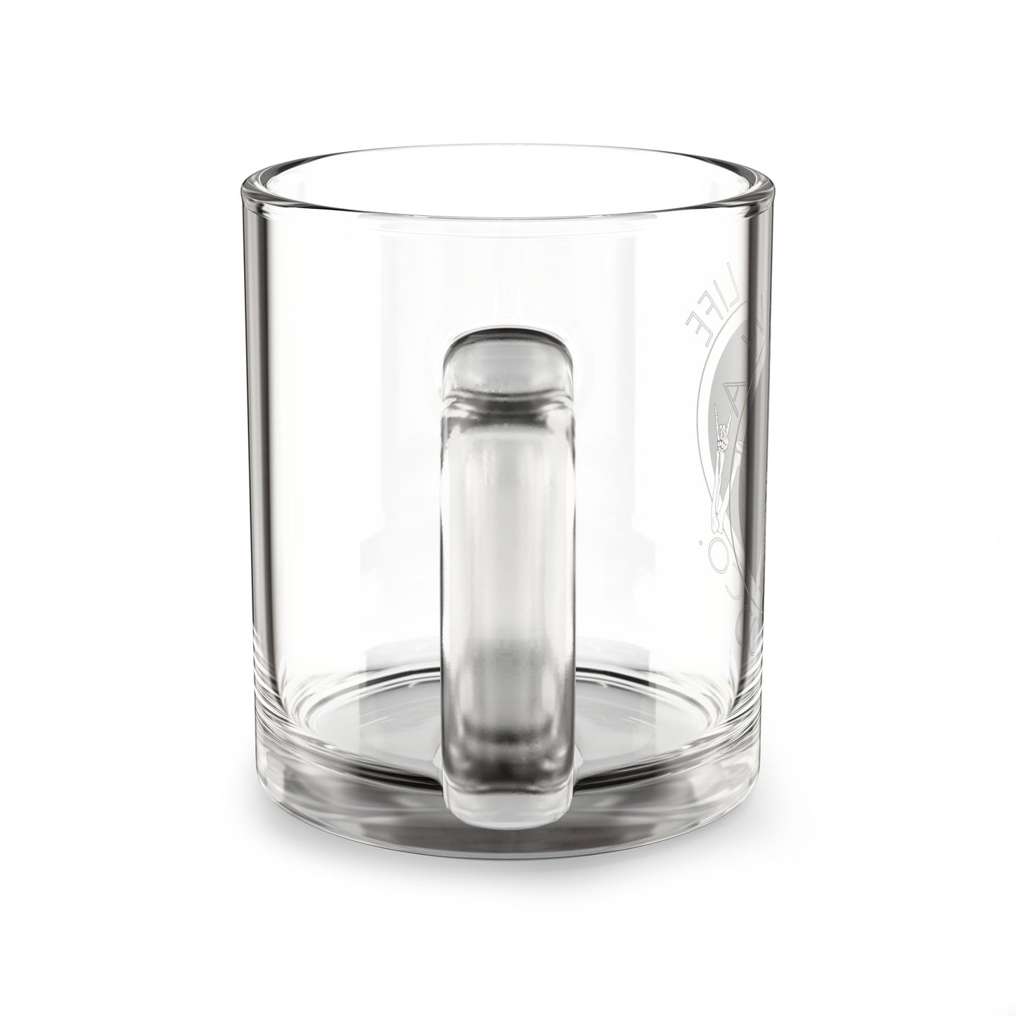 Skeleton Glass Coffee Mug - A Wicked Life Logo