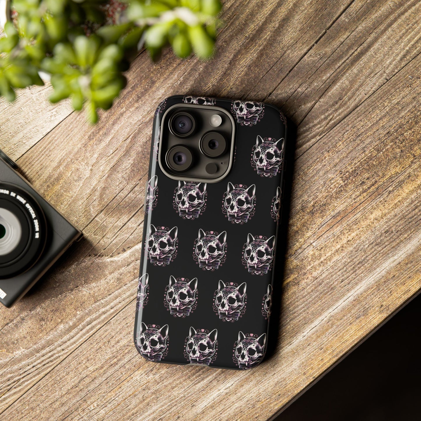 Cat Skull Dark Coquette Phone Case
