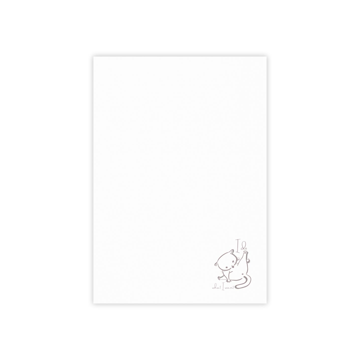 Funny Cat Note Pads - I Do What I Want - Cat Lover Gift