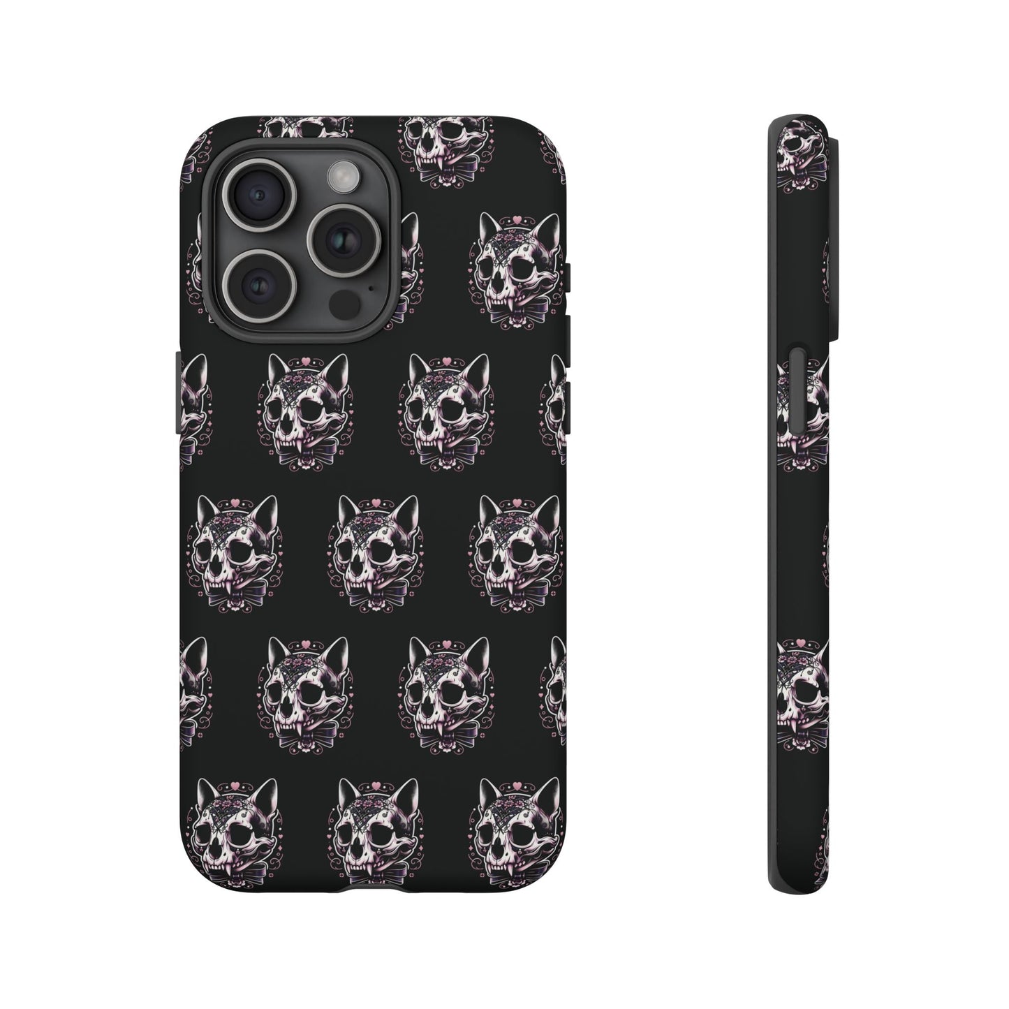 Cat Skull Dark Coquette Phone Case