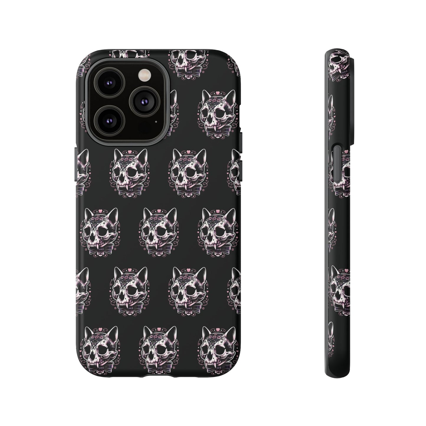 Cat Skull Dark Coquette Phone Case