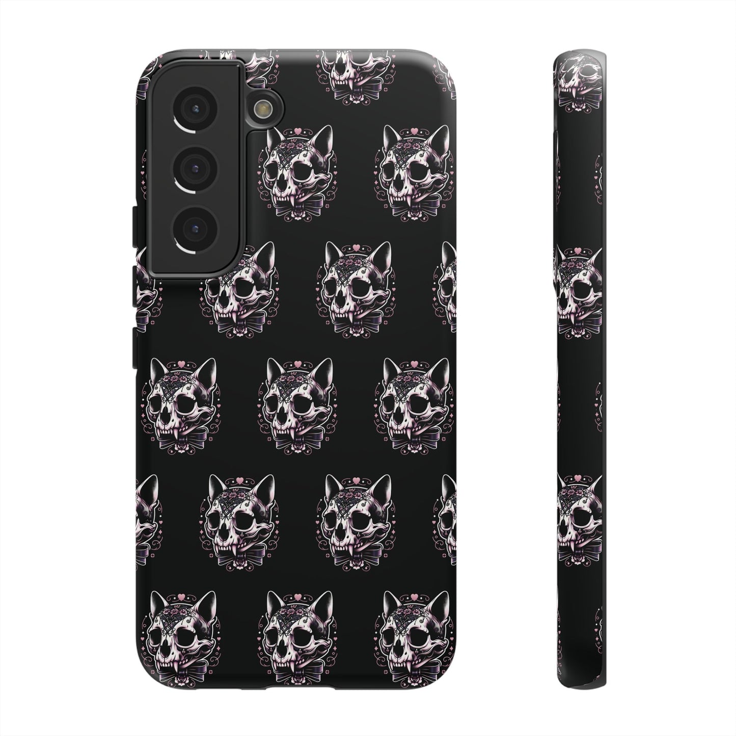 Cat Skull Dark Coquette Phone Case
