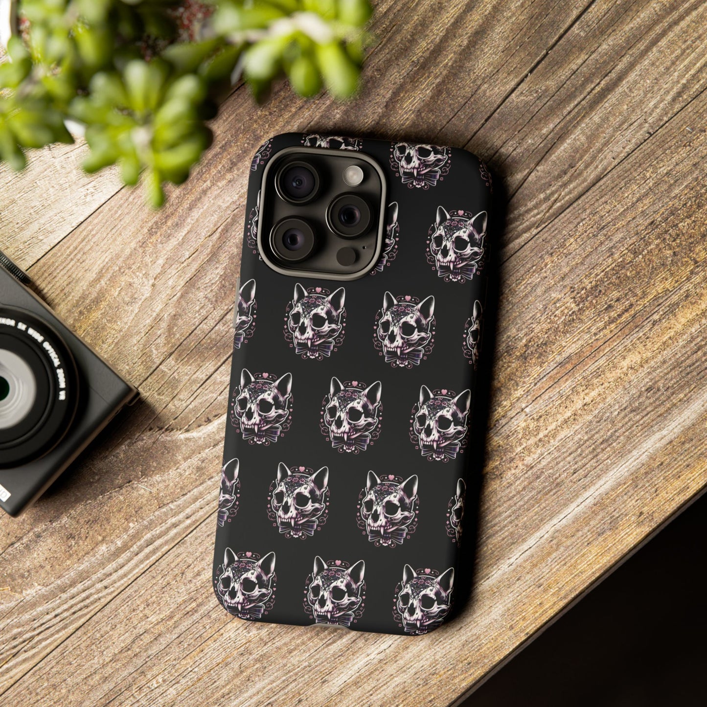 Cat Skull Dark Coquette Phone Case