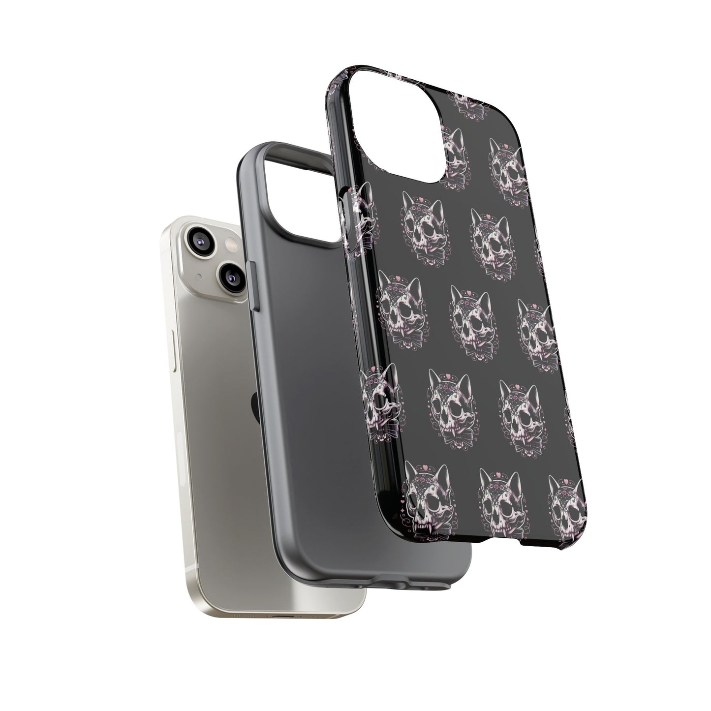 Cat Skull Dark Coquette Phone Case