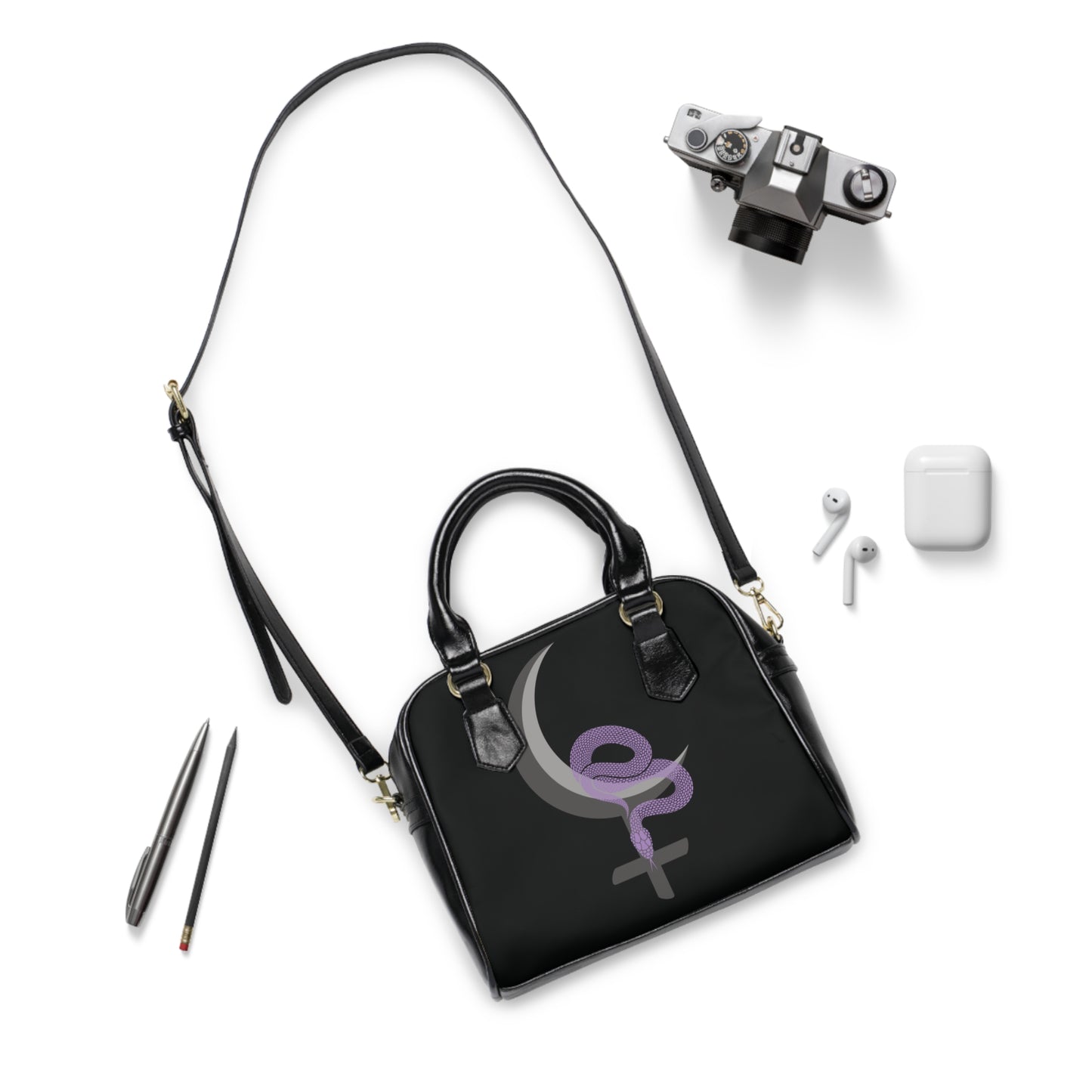 Lilith Sigil Shoulder Handbag — Gothic Occult Tote for Everyday Rituals
