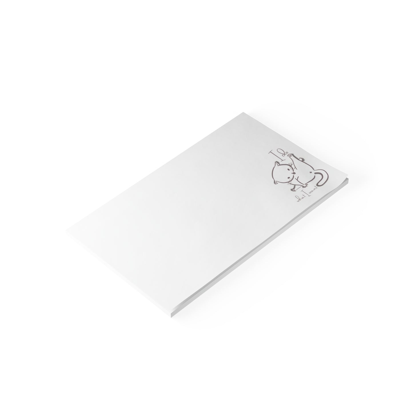 Funny Cat Note Pads - I Do What I Want - Cat Lover Gift