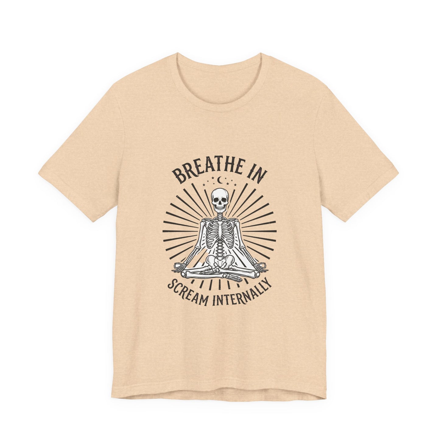 Breathe In Scream Internally Skeleton Tee | Dark Humor Goth Shirt