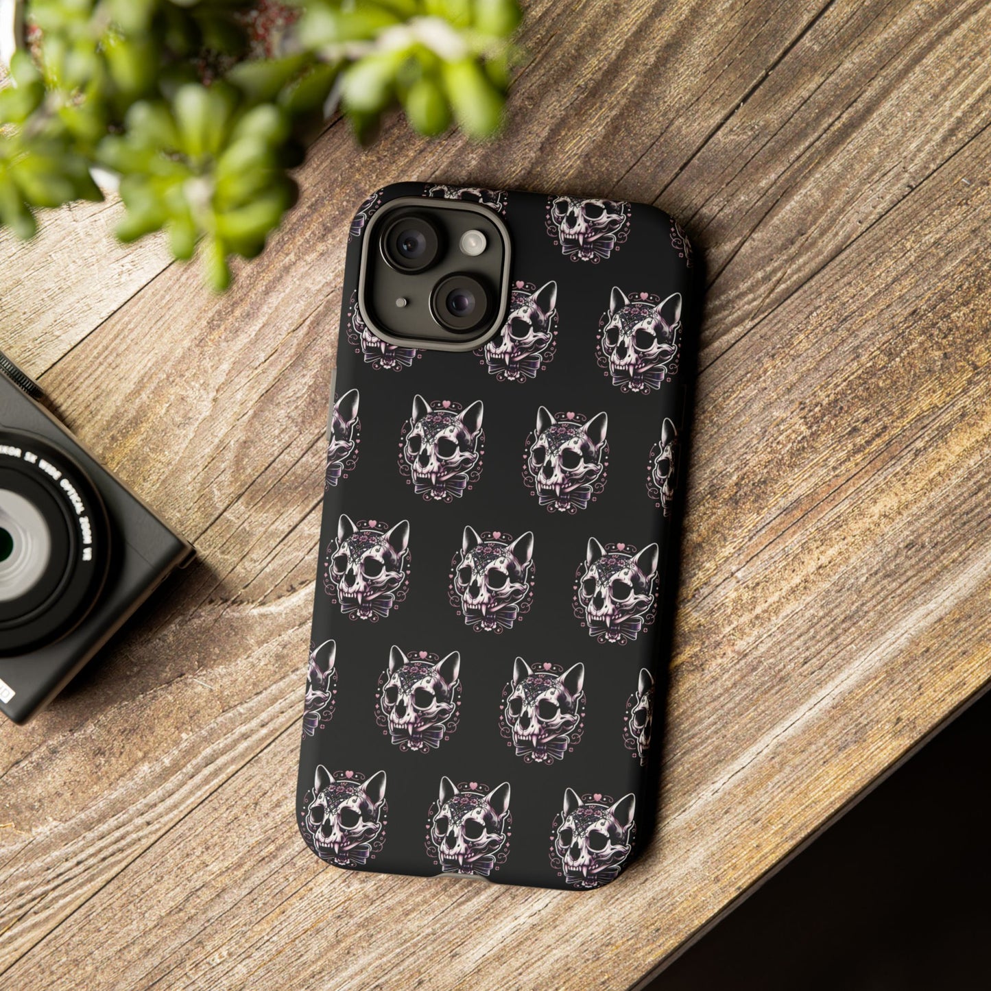 Cat Skull Dark Coquette Phone Case