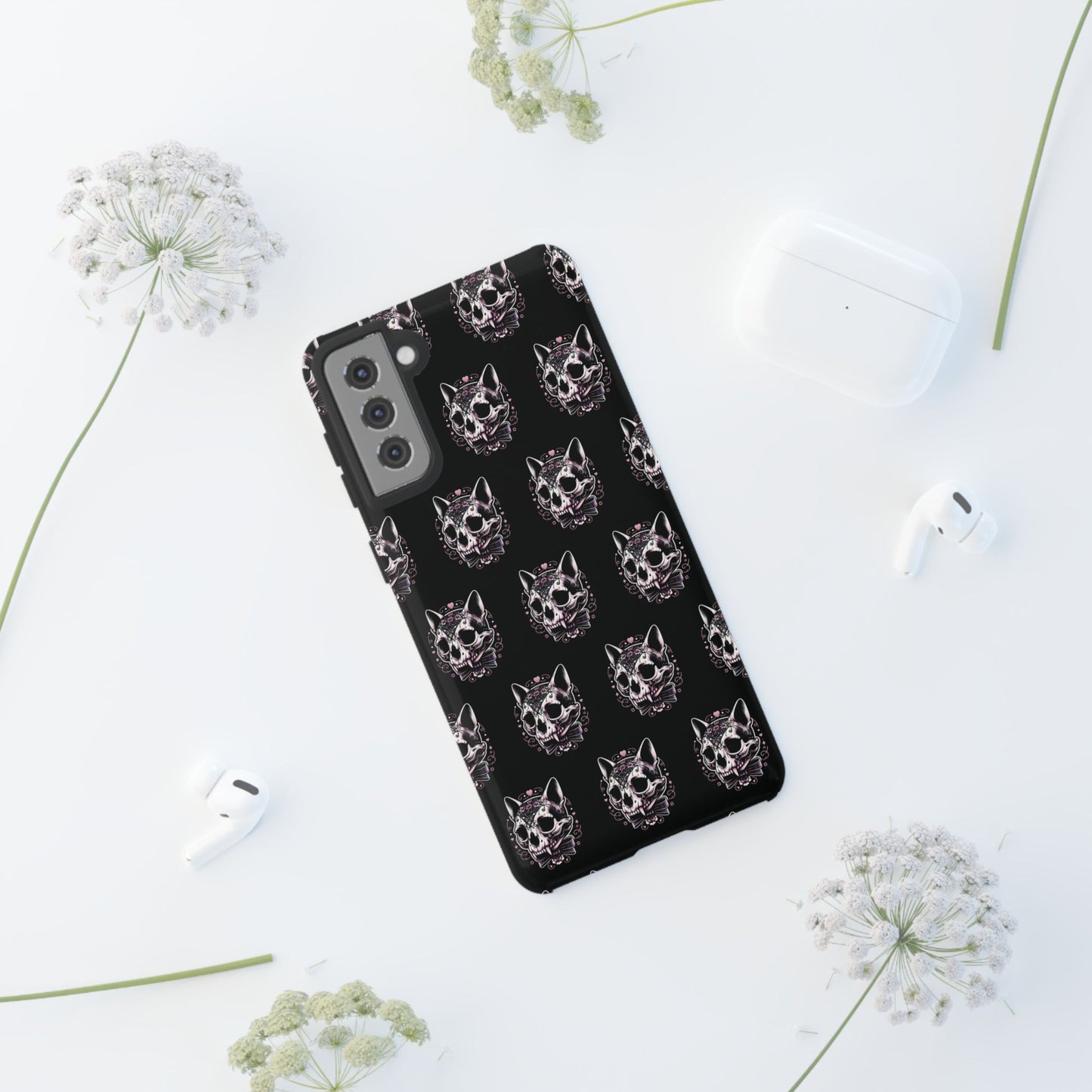 Cat Skull Dark Coquette Phone Case