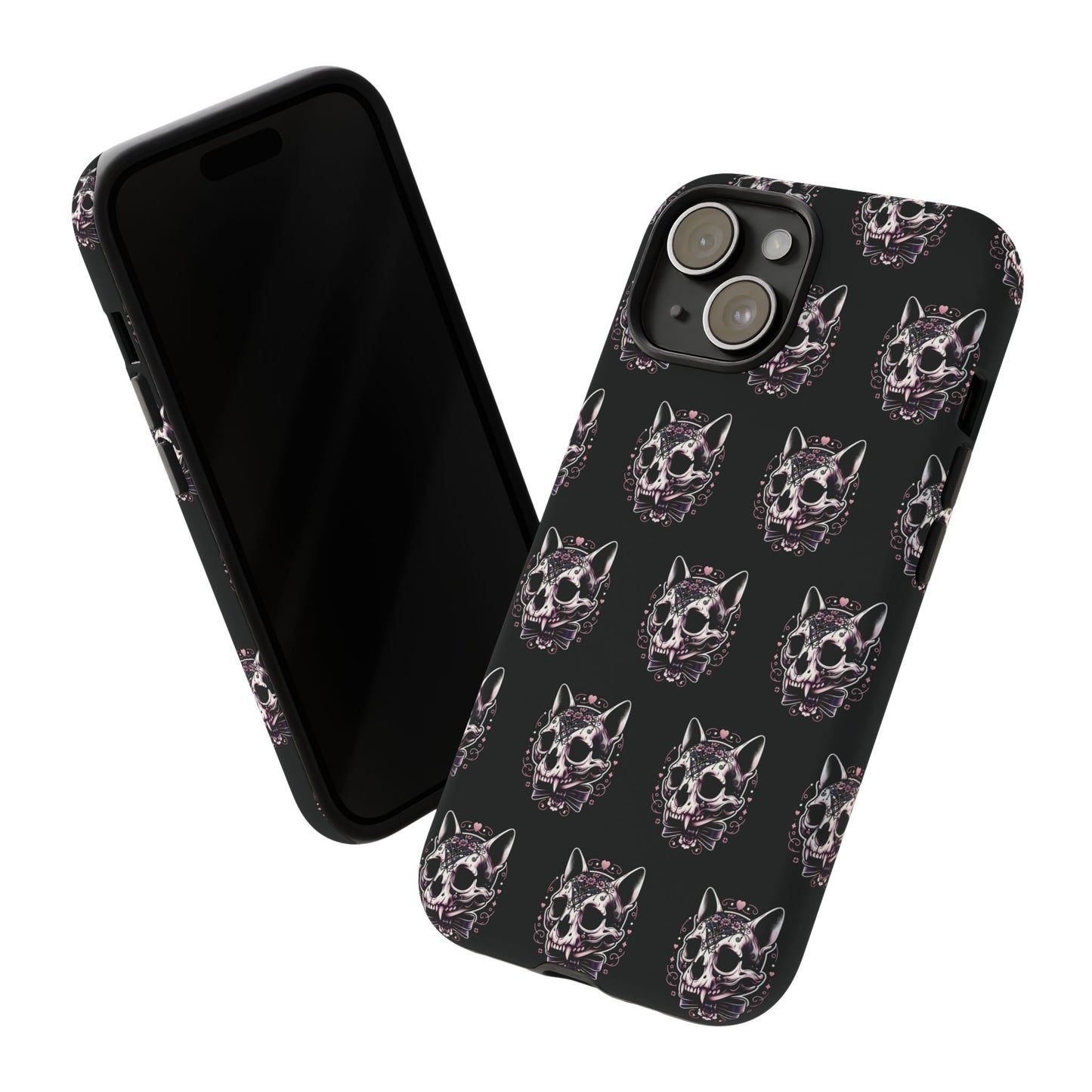 Cat Skull Dark Coquette Phone Case