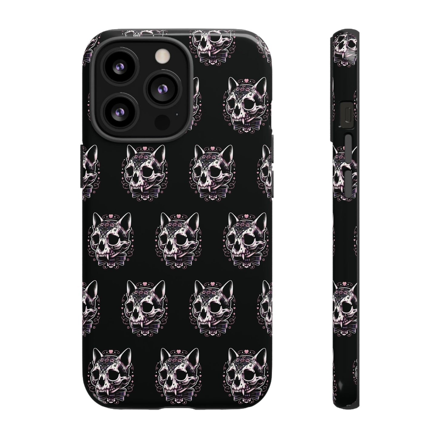 Cat Skull Dark Coquette Phone Case
