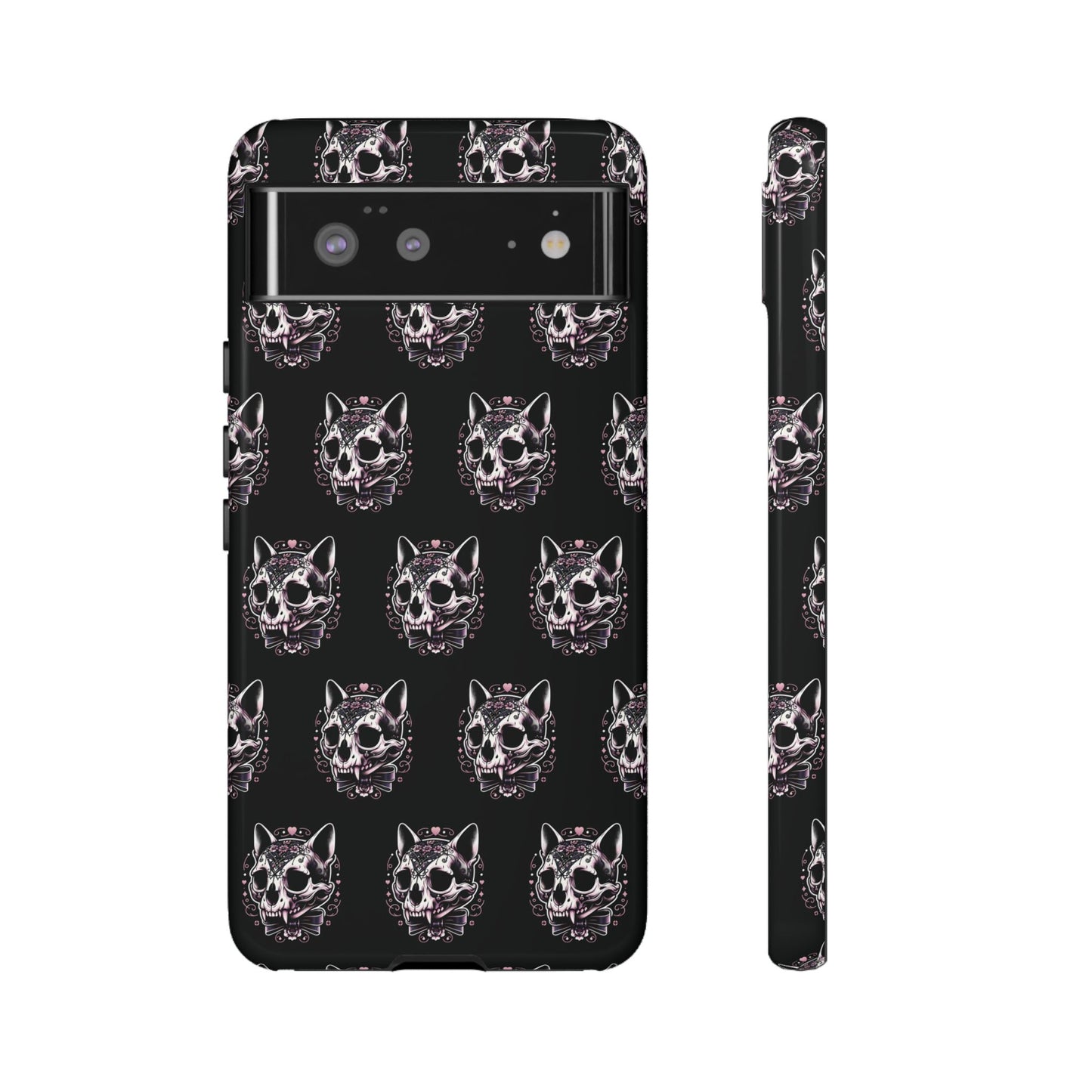 Cat Skull Dark Coquette Phone Case