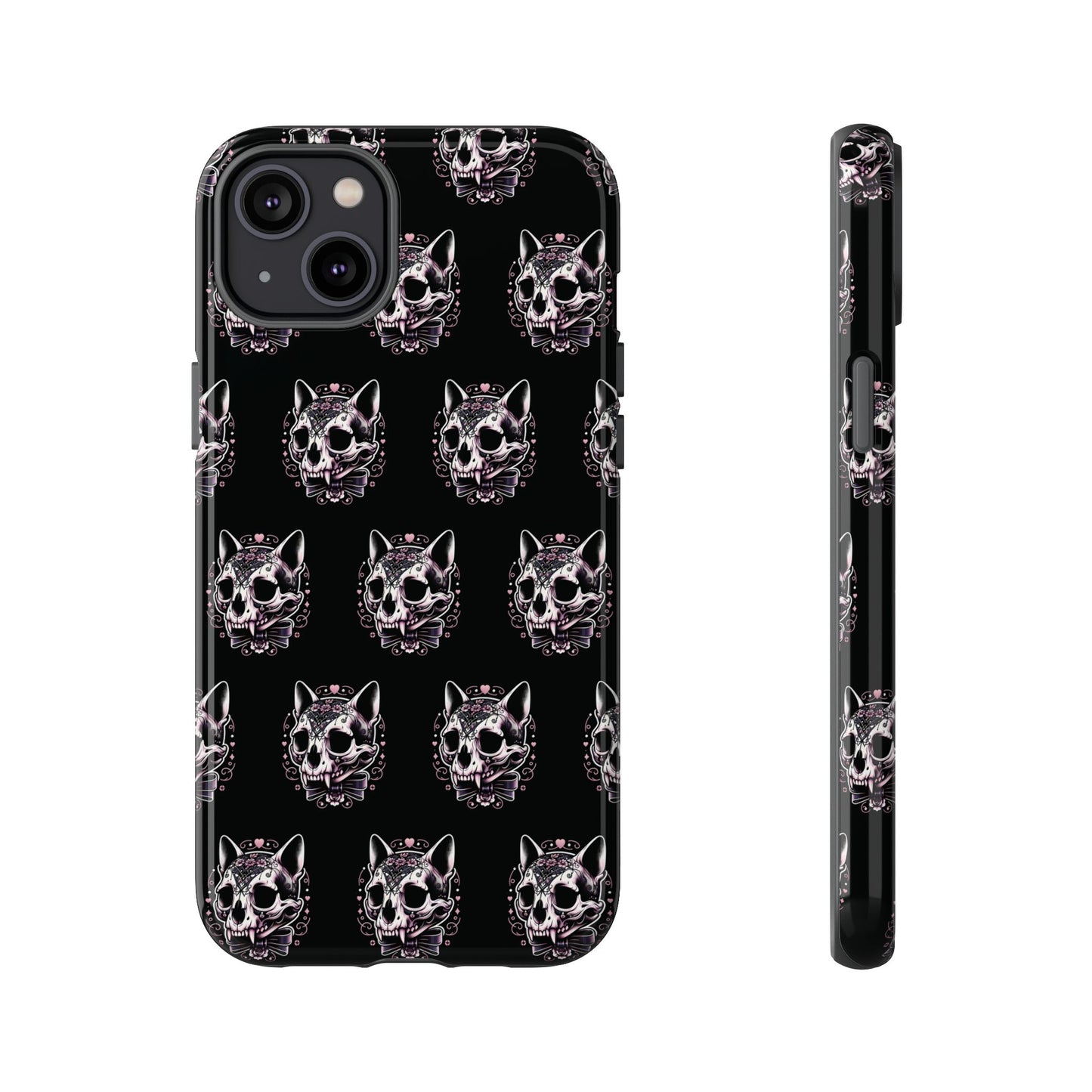 Cat Skull Dark Coquette Phone Case