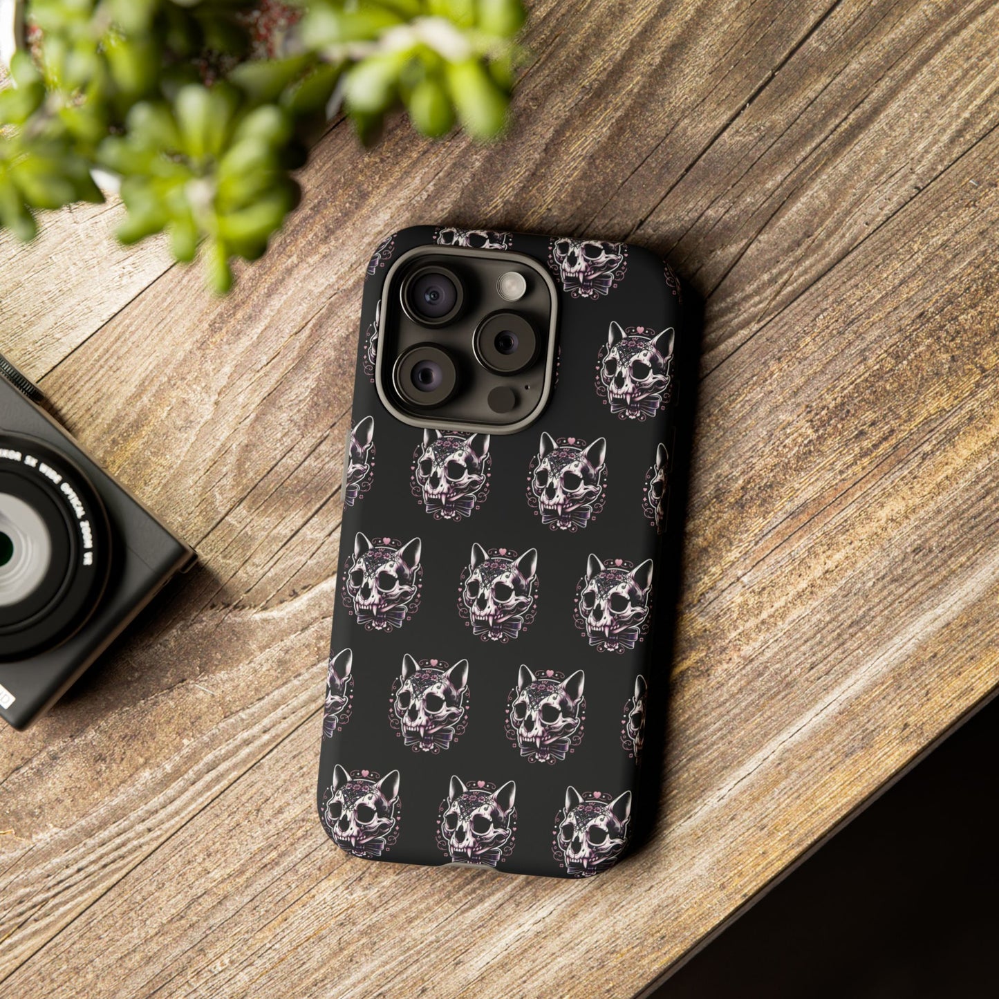Cat Skull Dark Coquette Phone Case