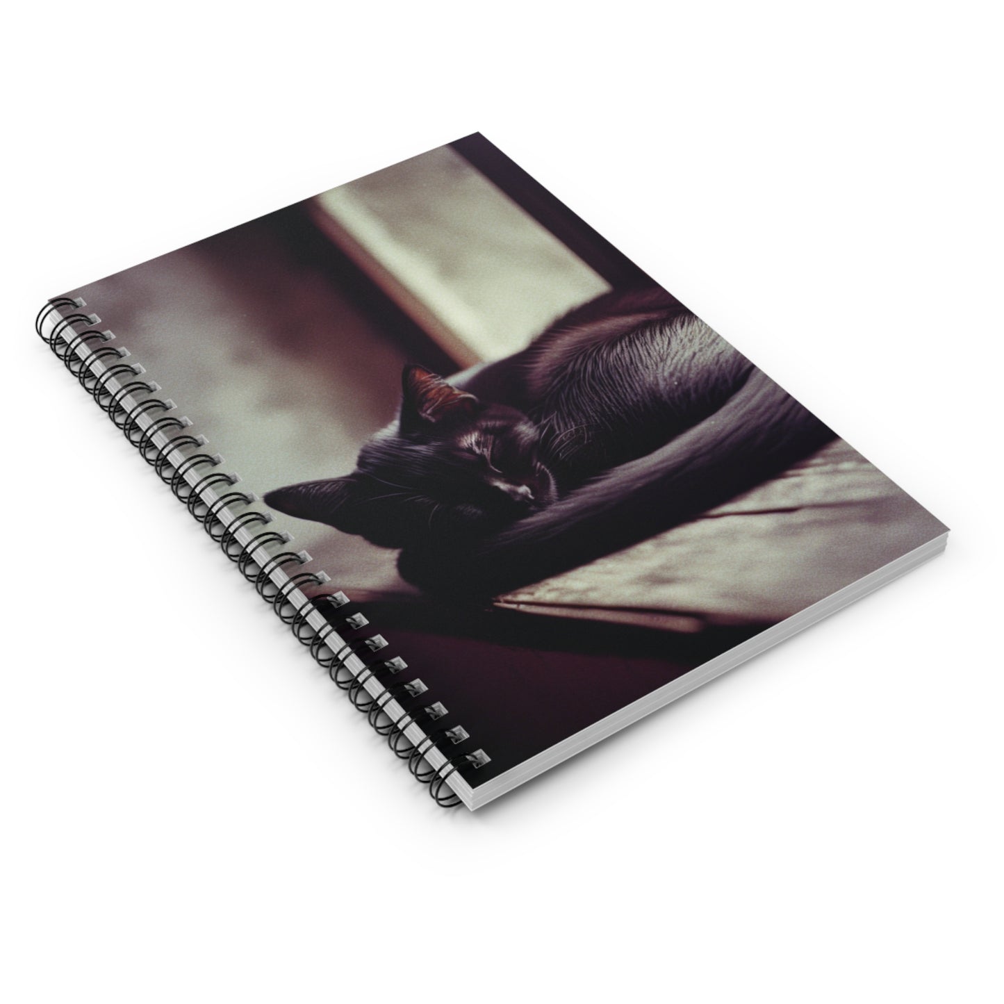 Cozy Cat Spiral Notebook - Ruled Line, Perfect for Cat Lovers, Journal, Gift for Students, Planner, Notepad
