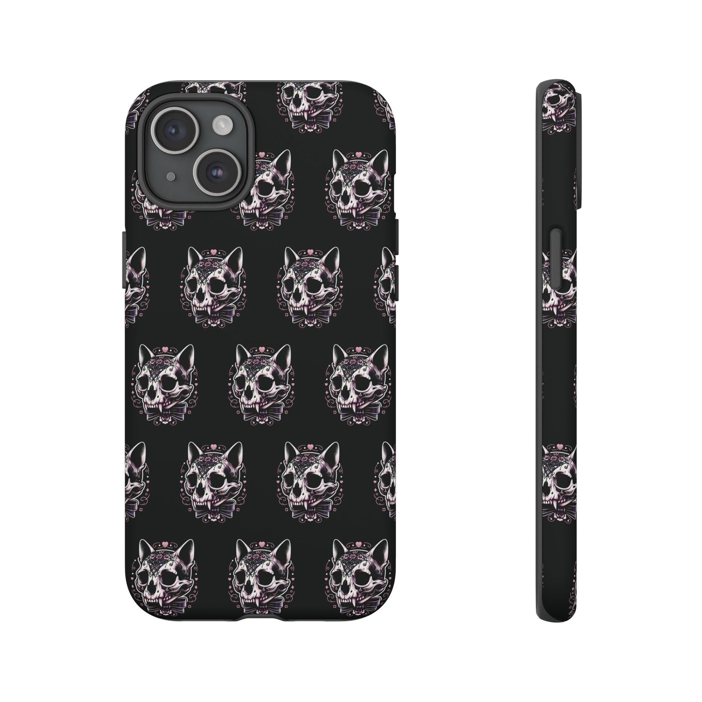 Cat Skull Dark Coquette Phone Case