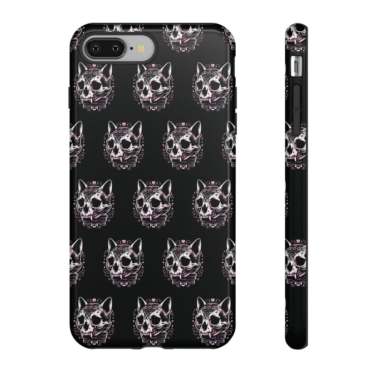 Cat Skull Dark Coquette Phone Case