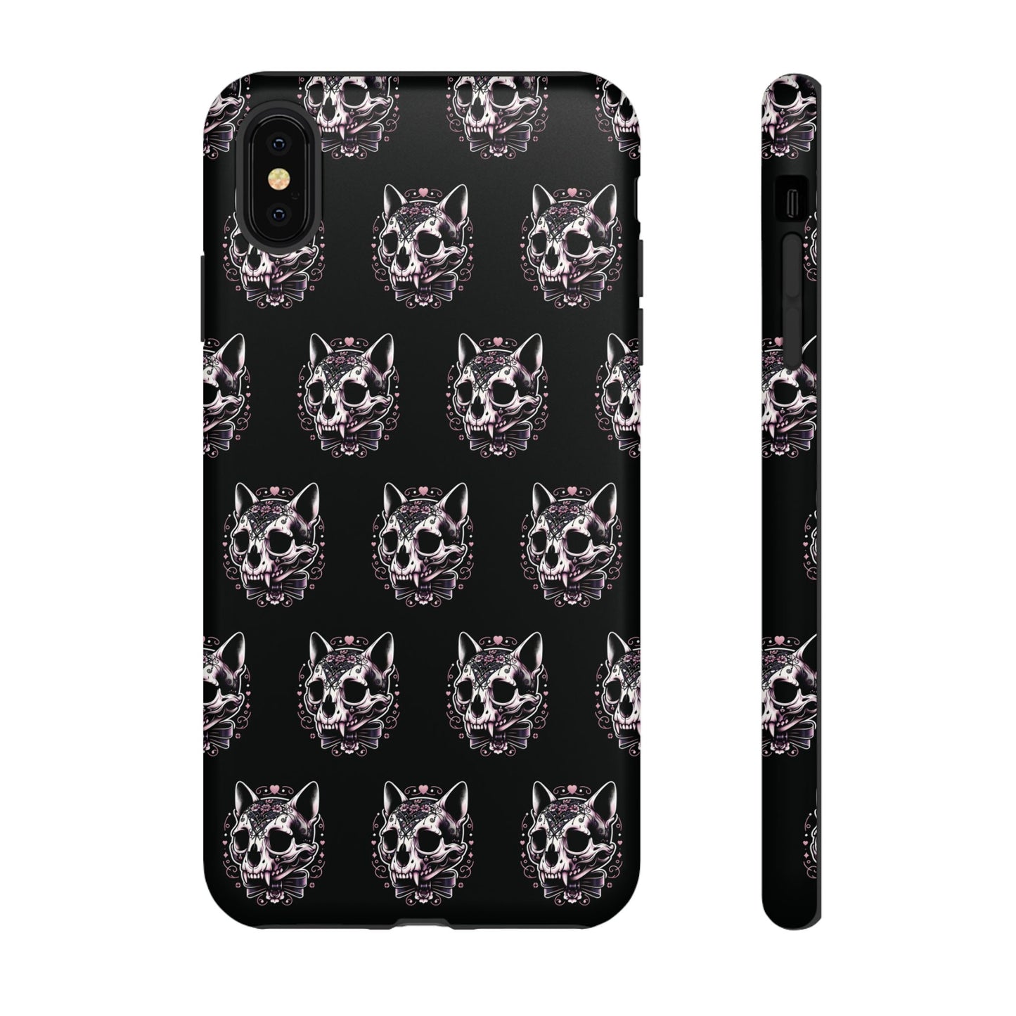 Cat Skull Dark Coquette Phone Case