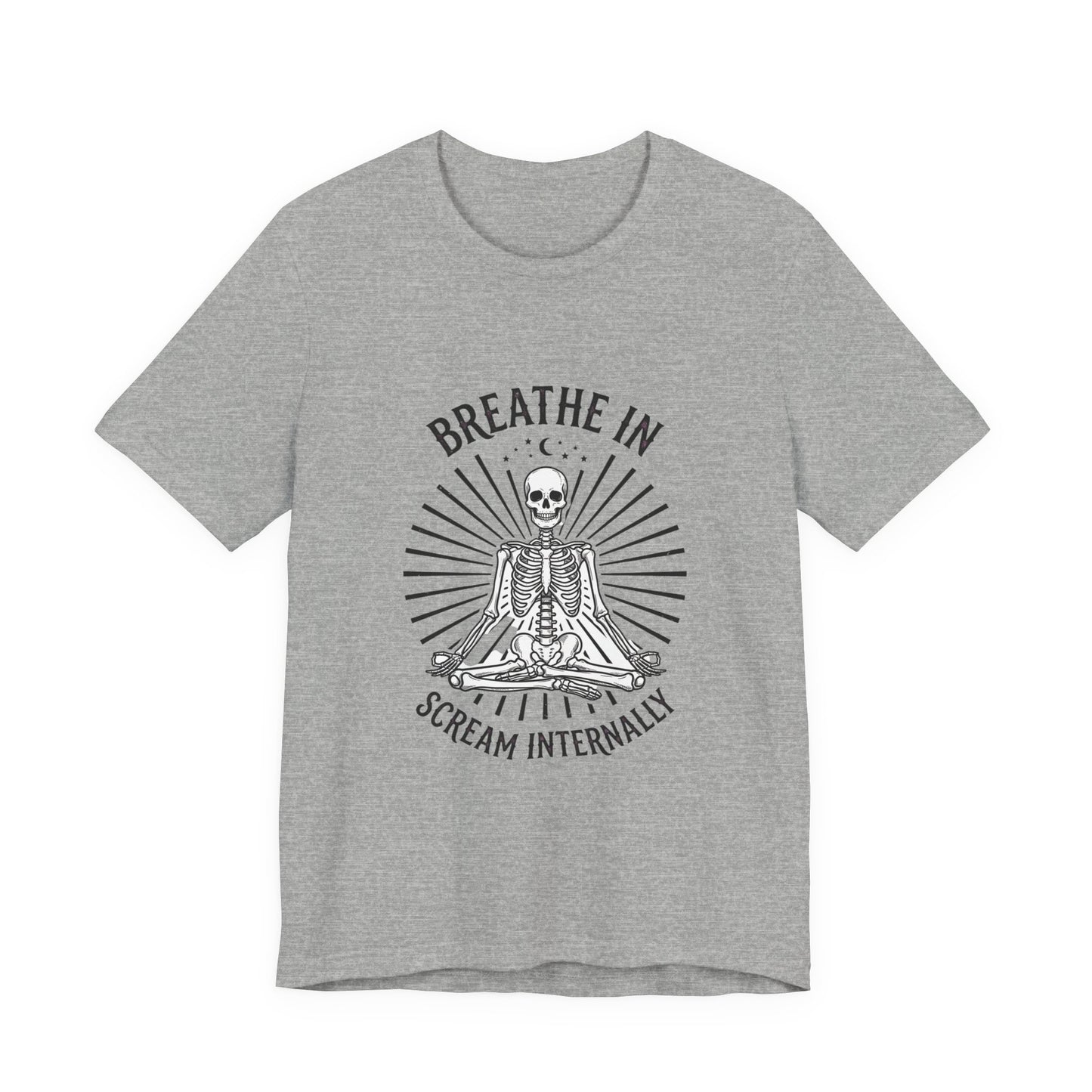 Breathe In Scream Internally Skeleton Tee | Dark Humor Goth Shirt