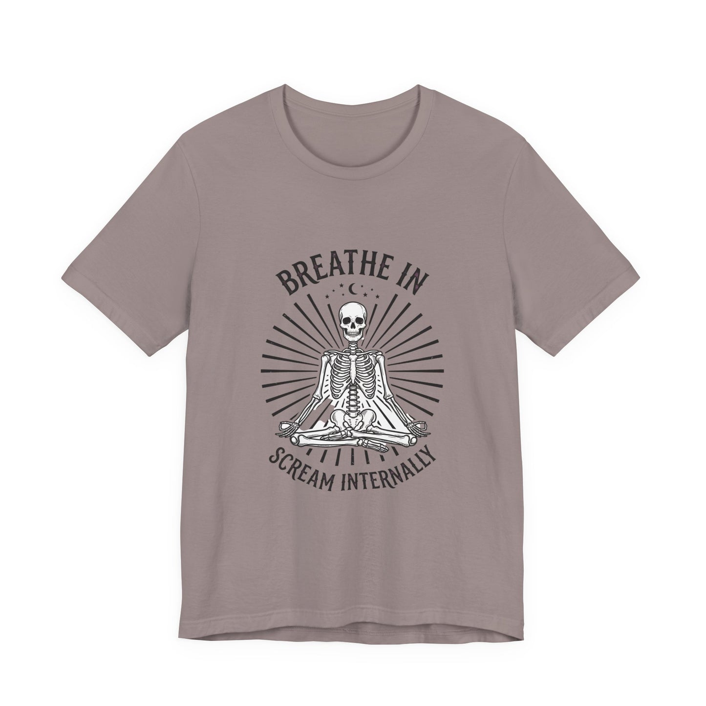 Breathe In Scream Internally Skeleton Tee | Dark Humor Goth Shirt