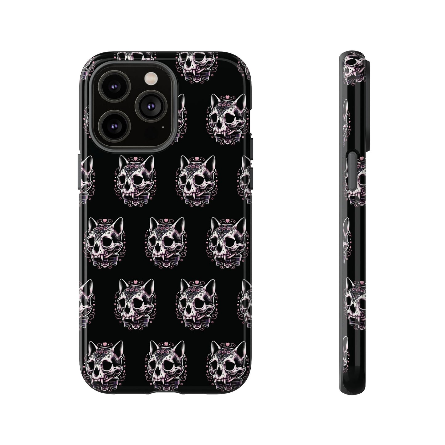 Cat Skull Dark Coquette Phone Case