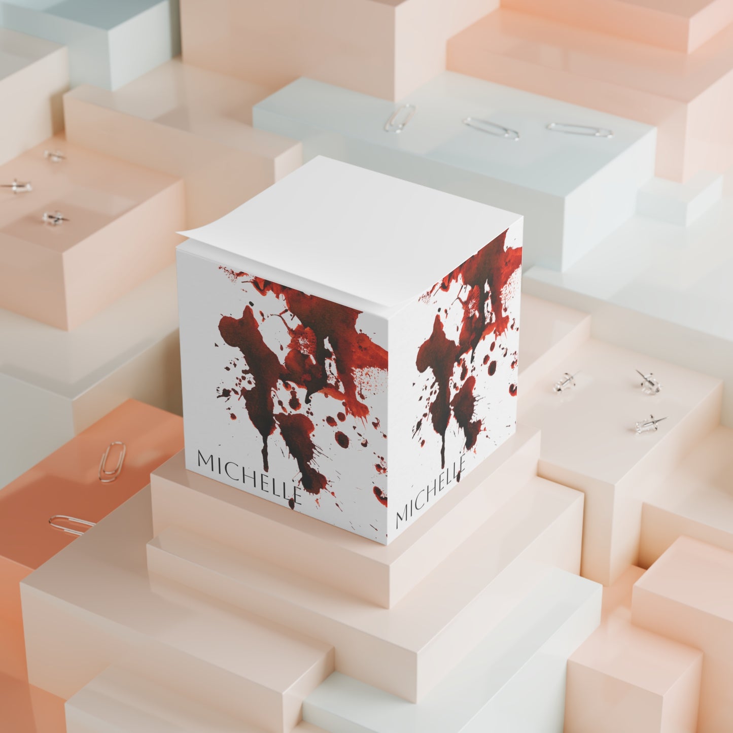 Blood Splatter Note Cube