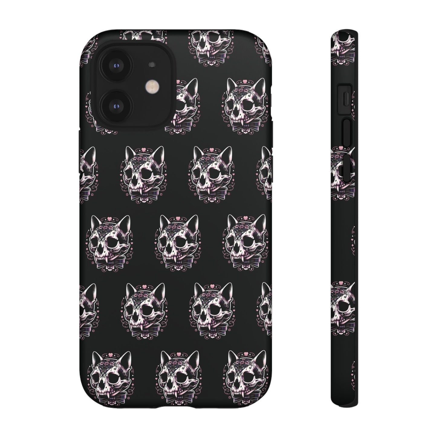 Cat Skull Dark Coquette Phone Case