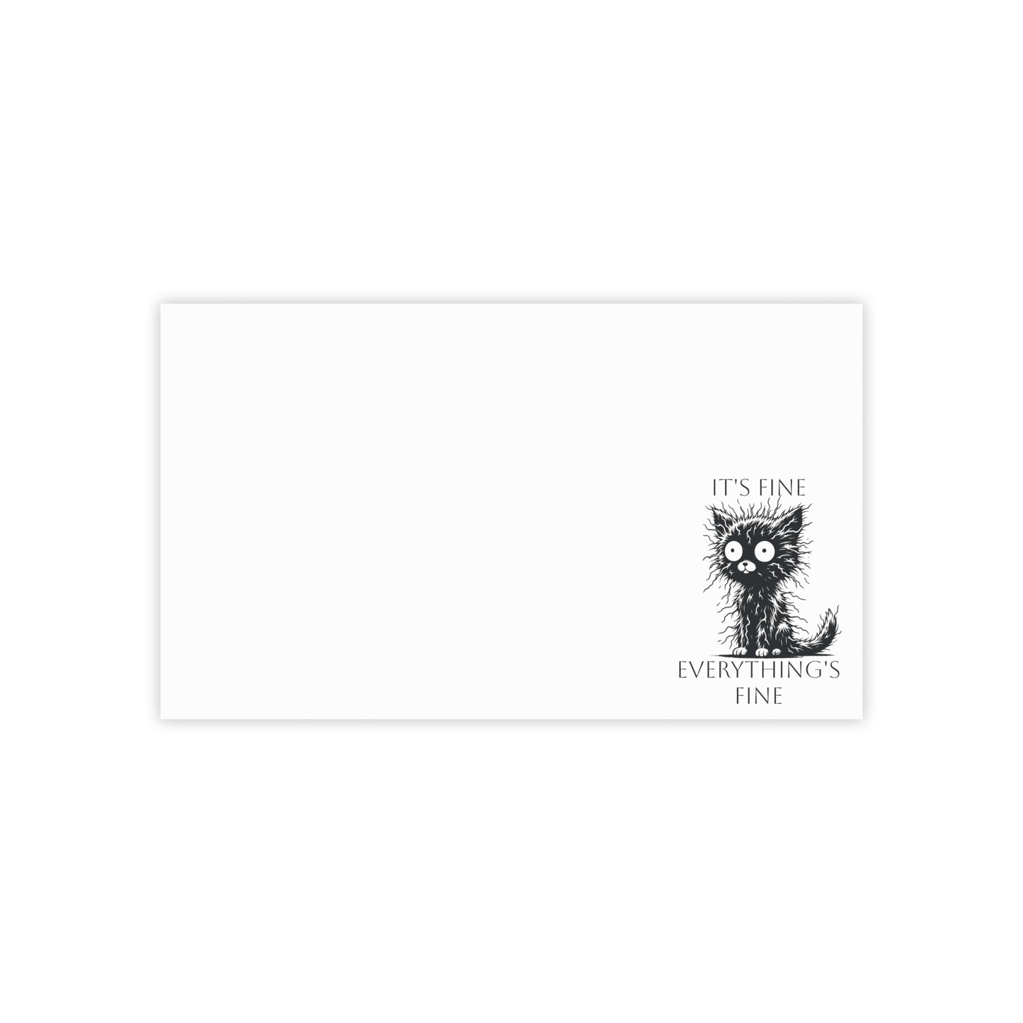 Stressed Cat Note Pads - It's Fine Everything is Fine - Cat Lover Gift
