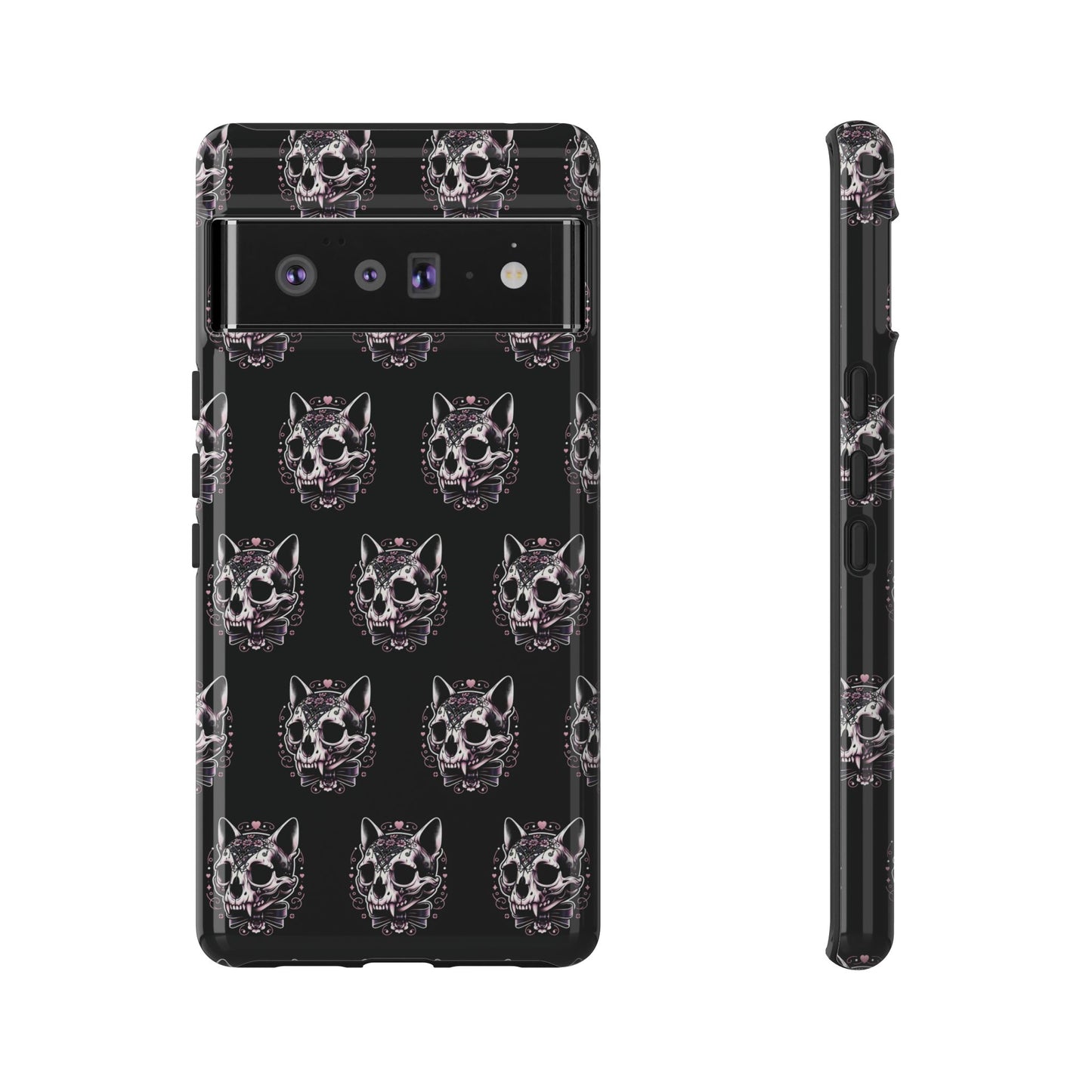 Cat Skull Dark Coquette Phone Case