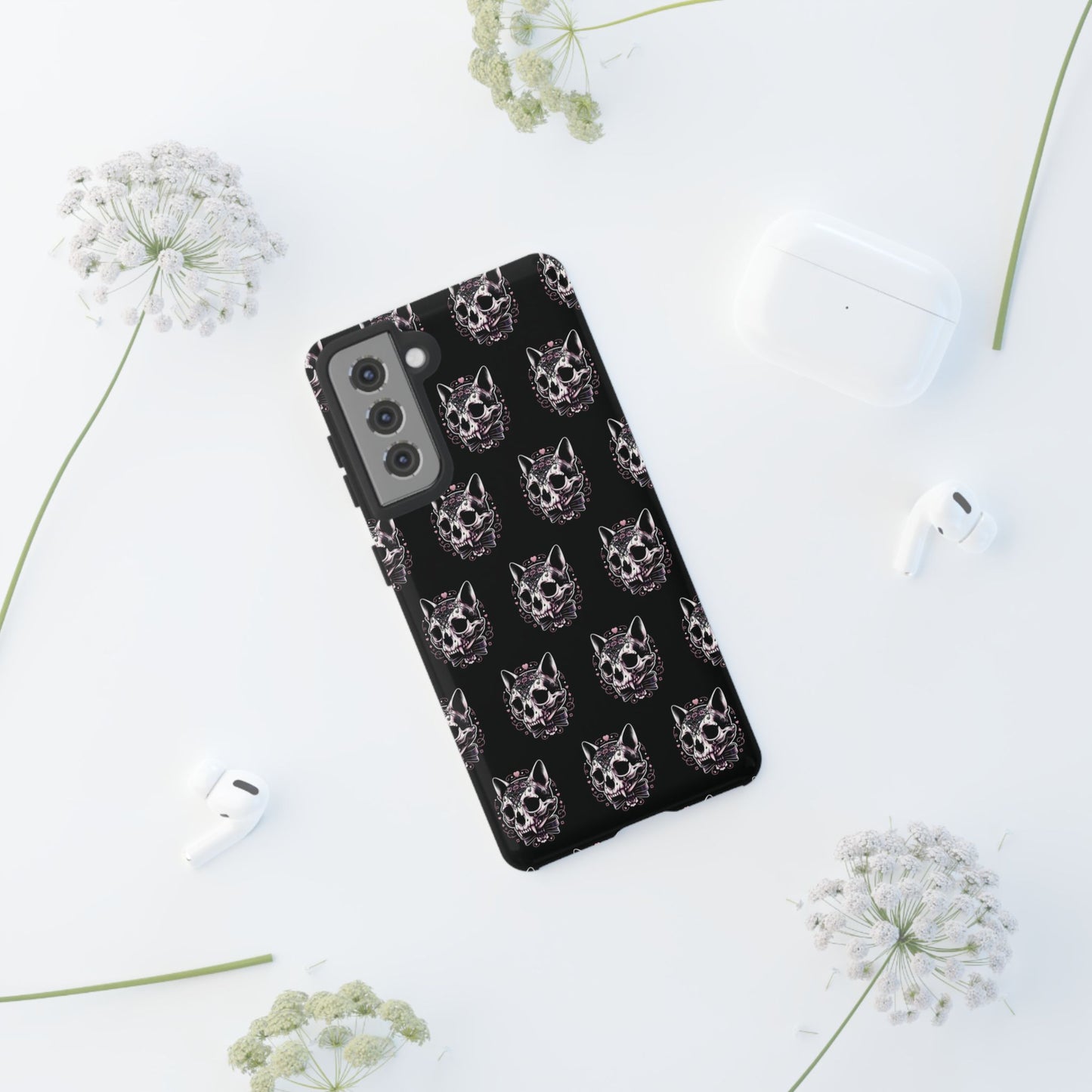 Cat Skull Dark Coquette Phone Case
