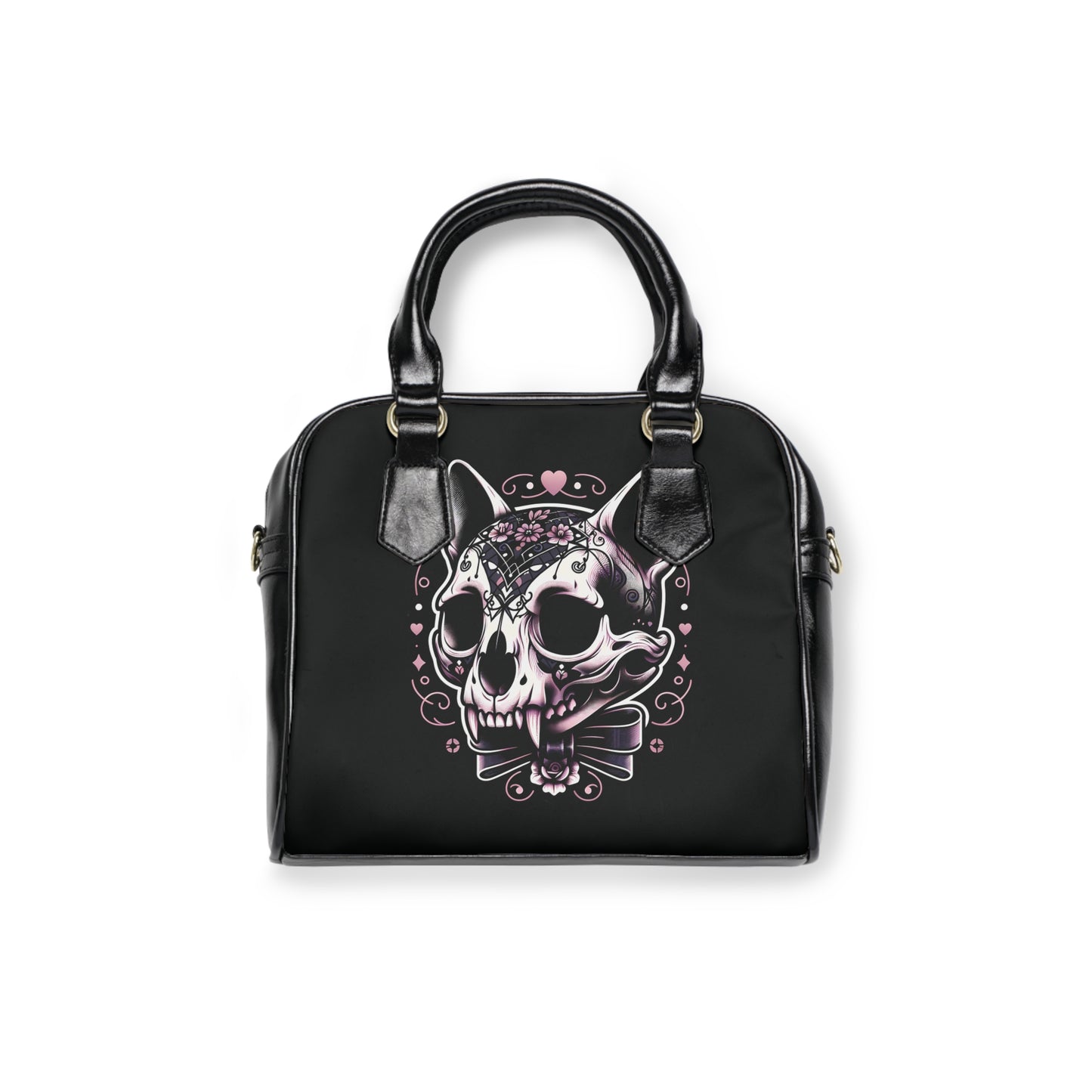 Cat Skull Dark Coquette Handbag