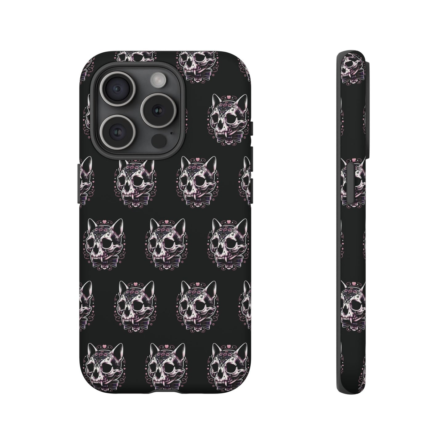 Cat Skull Dark Coquette Phone Case