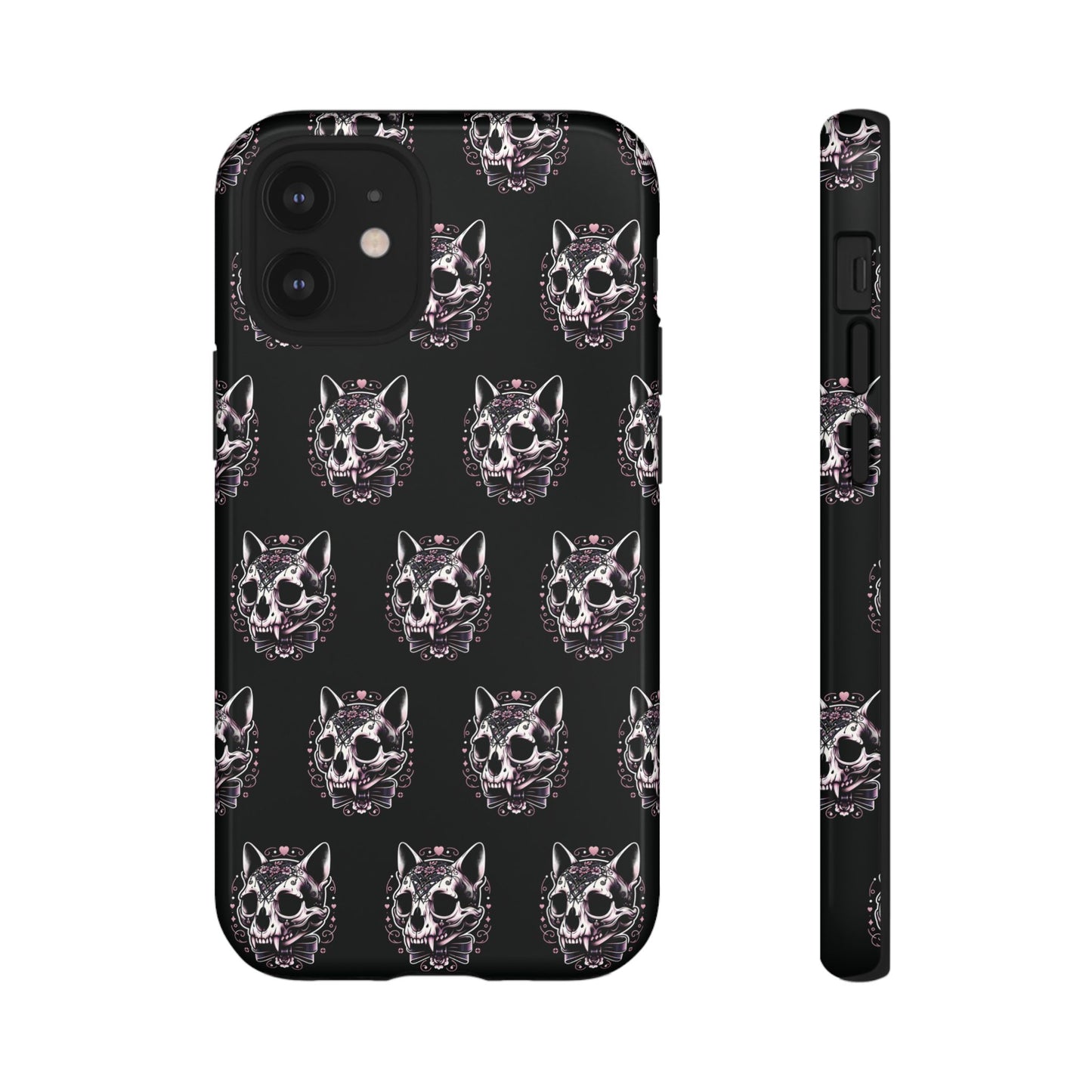 Cat Skull Dark Coquette Phone Case