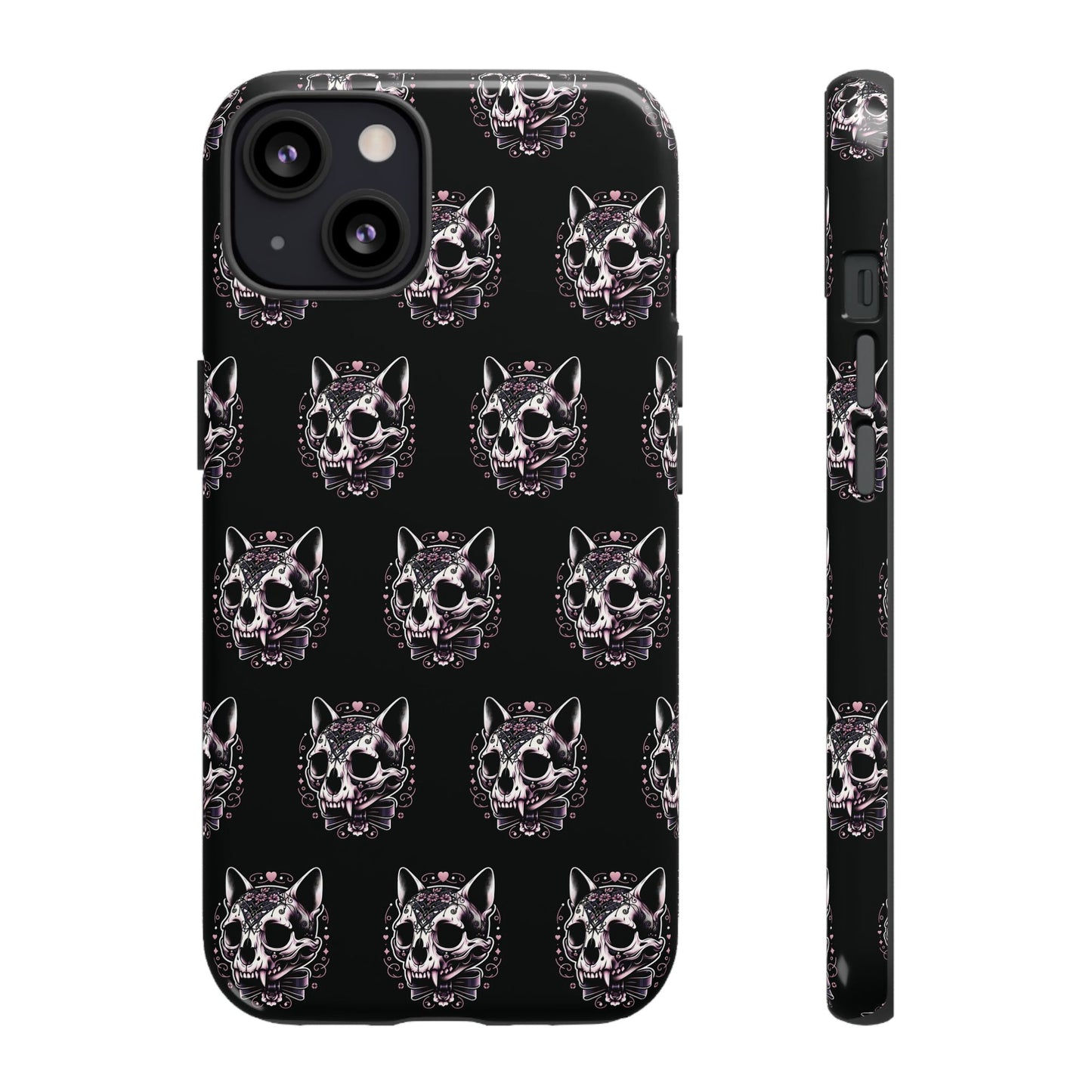 Cat Skull Dark Coquette Phone Case