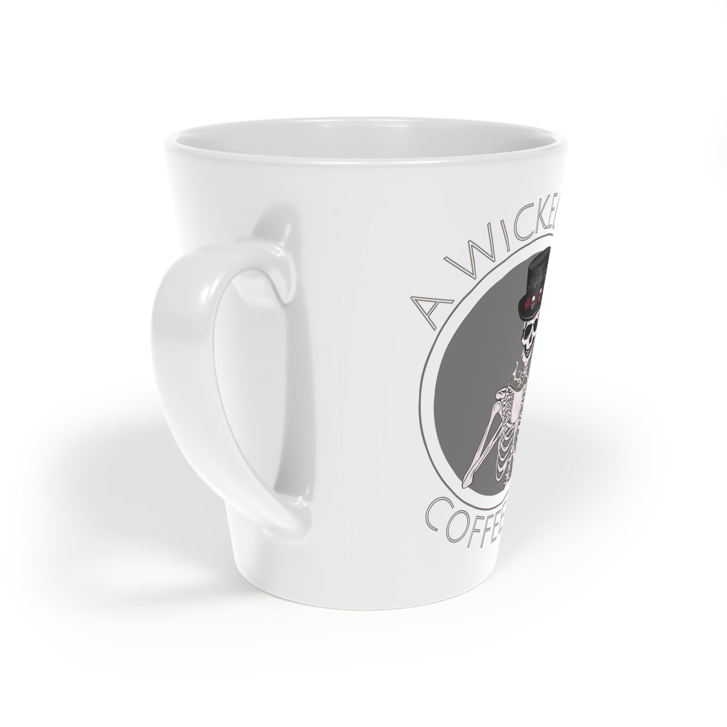 A Wicked Life Latte Mug - 12oz Skeleton Design Coffee Cup