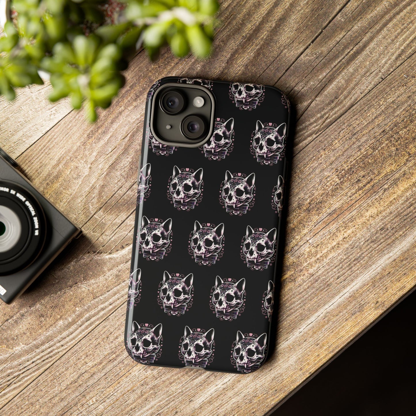 Cat Skull Dark Coquette Phone Case