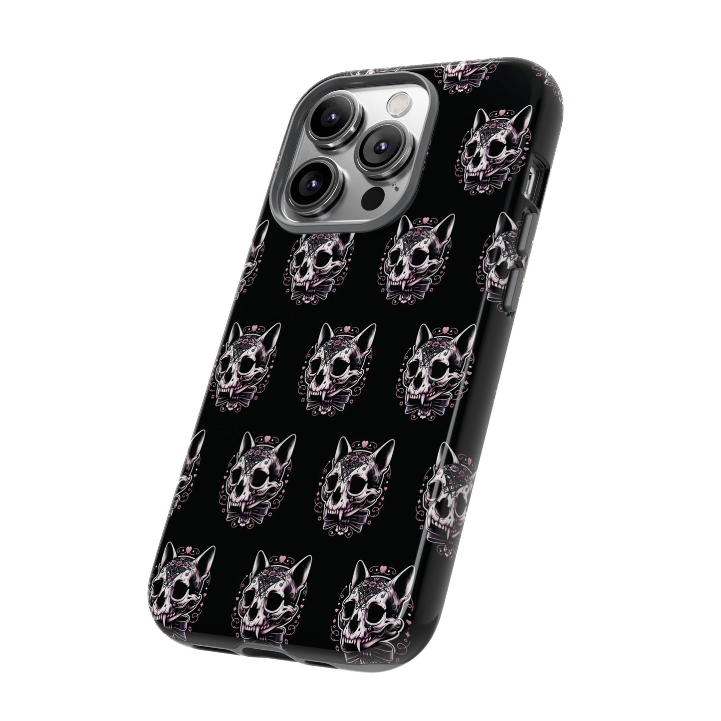 Cat Skull Dark Coquette Phone Case