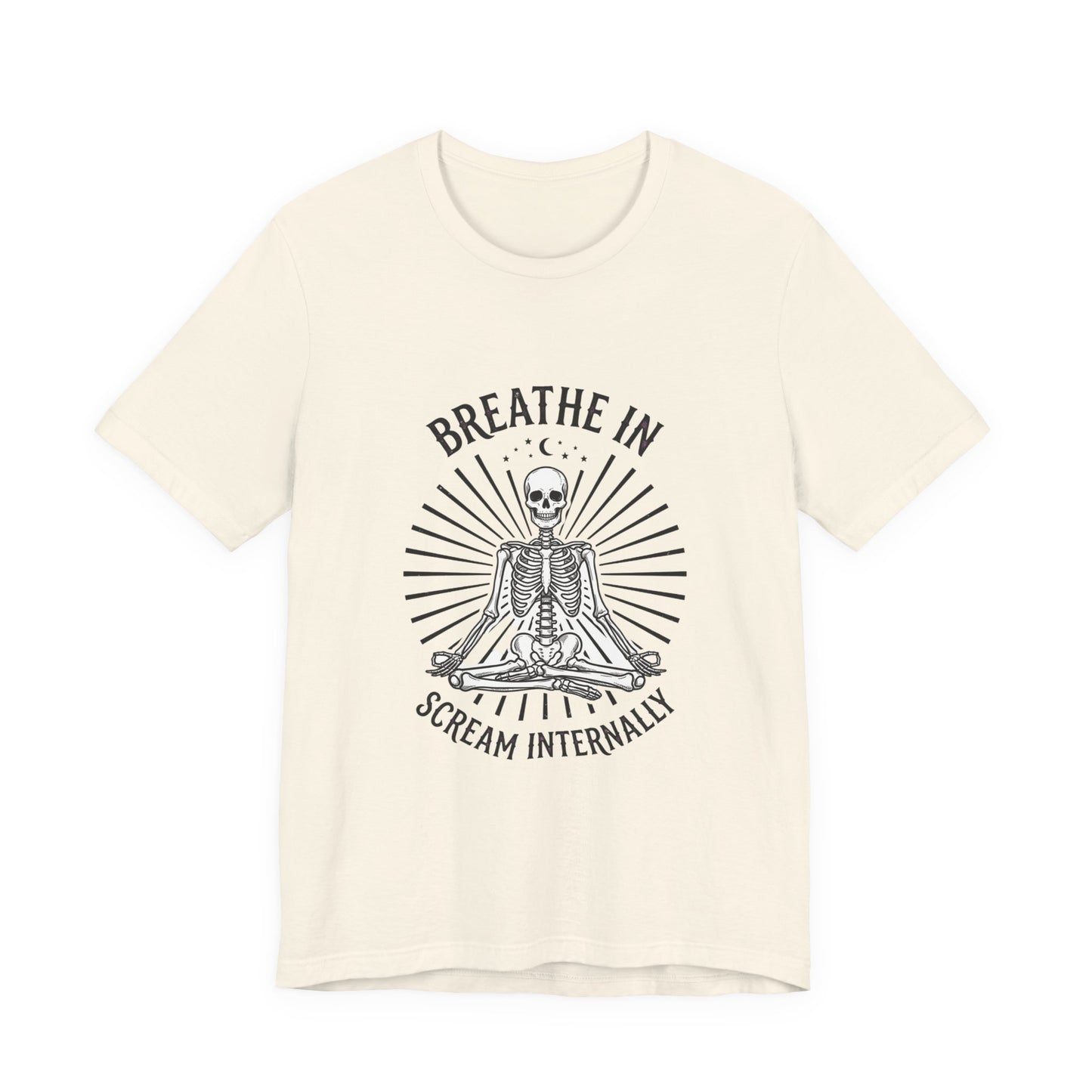 Breathe In Scream Internally Skeleton Tee | Dark Humor Goth Shirt