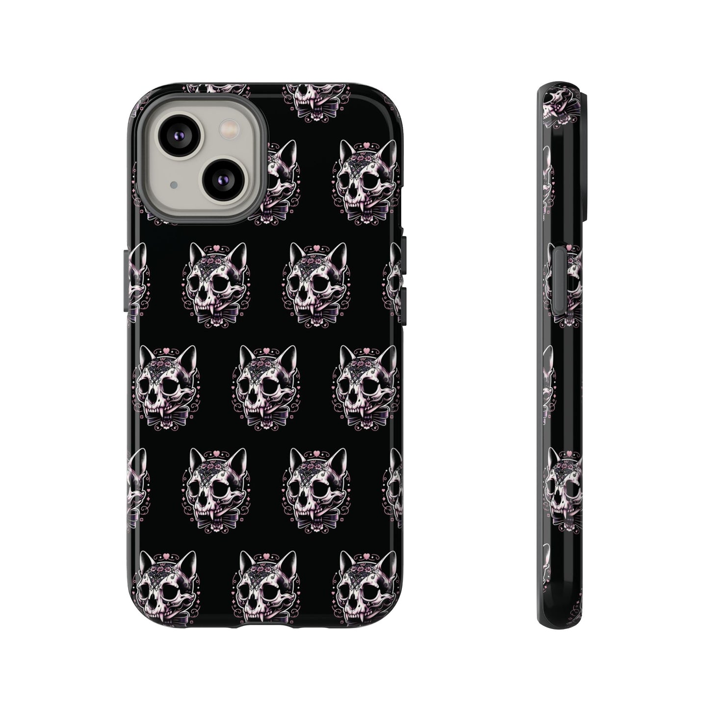 Cat Skull Dark Coquette Phone Case