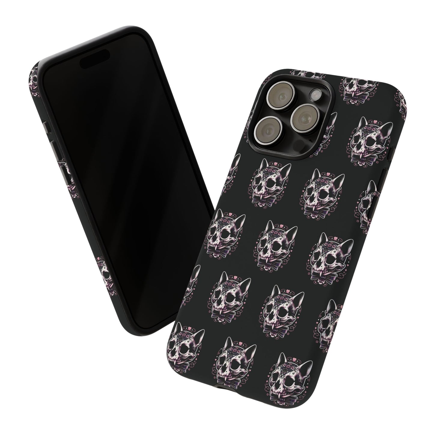 Cat Skull Dark Coquette Phone Case