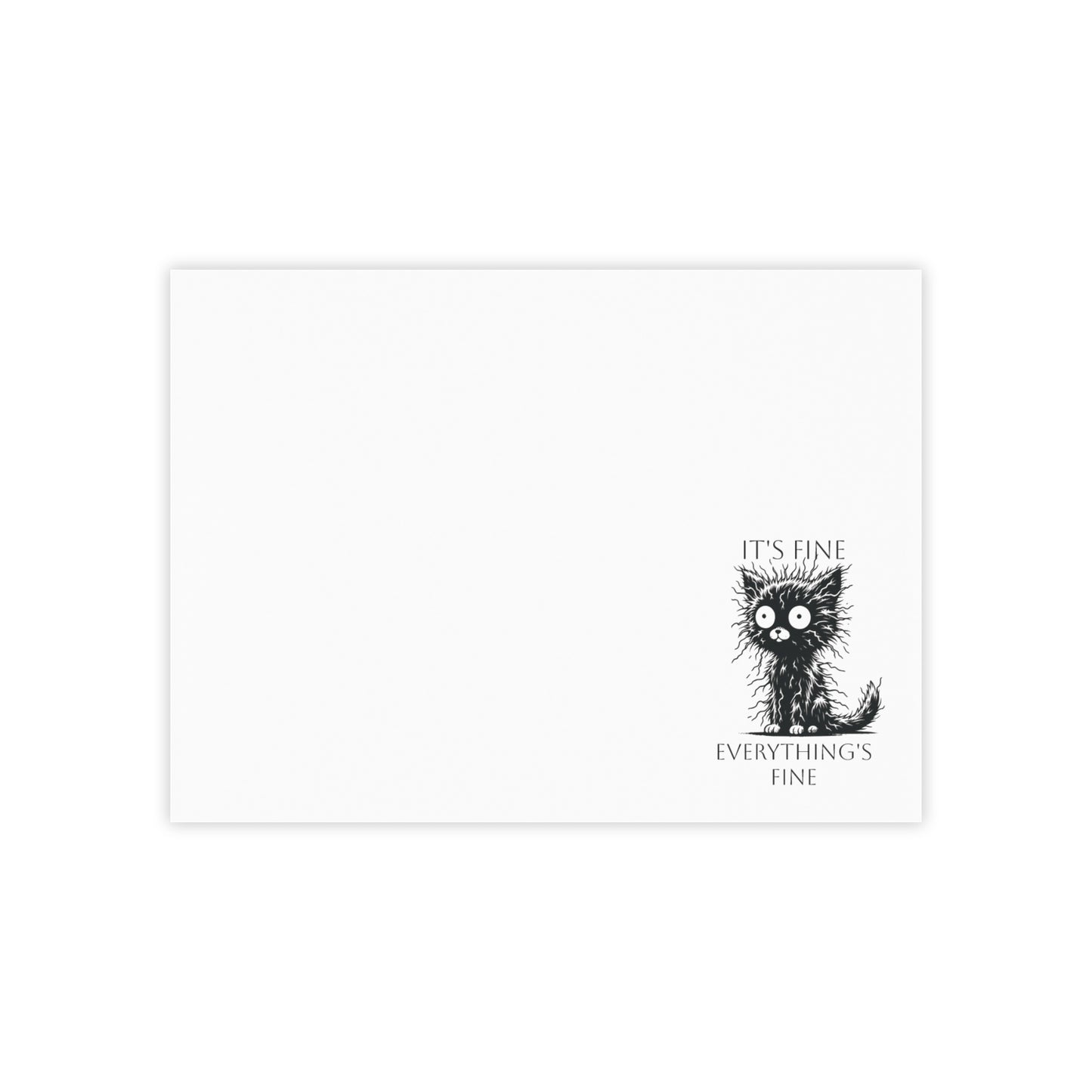 Stressed Cat Note Pads - It's Fine Everything is Fine - Cat Lover Gift